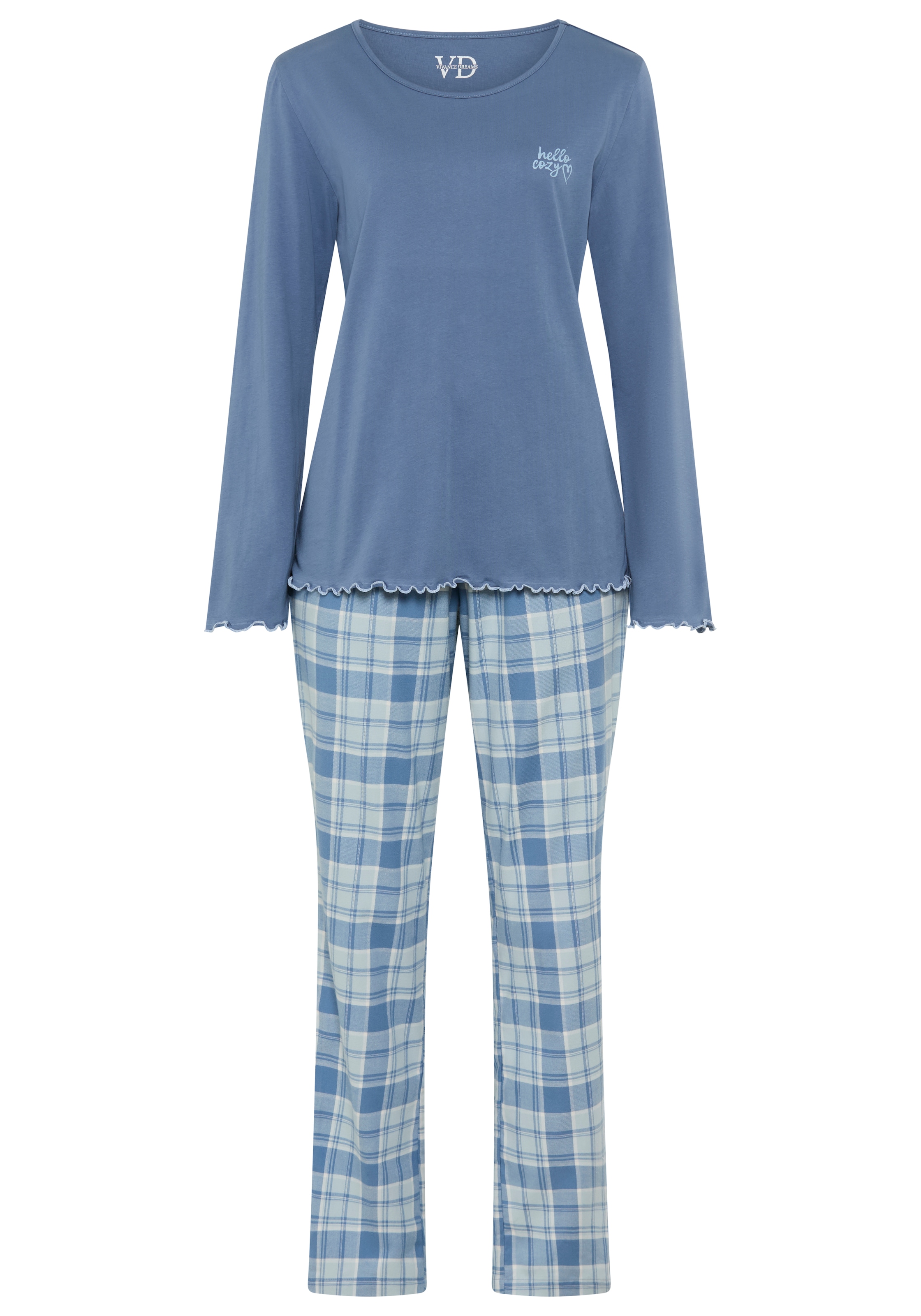 Vivance Dreams by Lascana Pyjama Set, 2 mit weicher Flanell-Hose