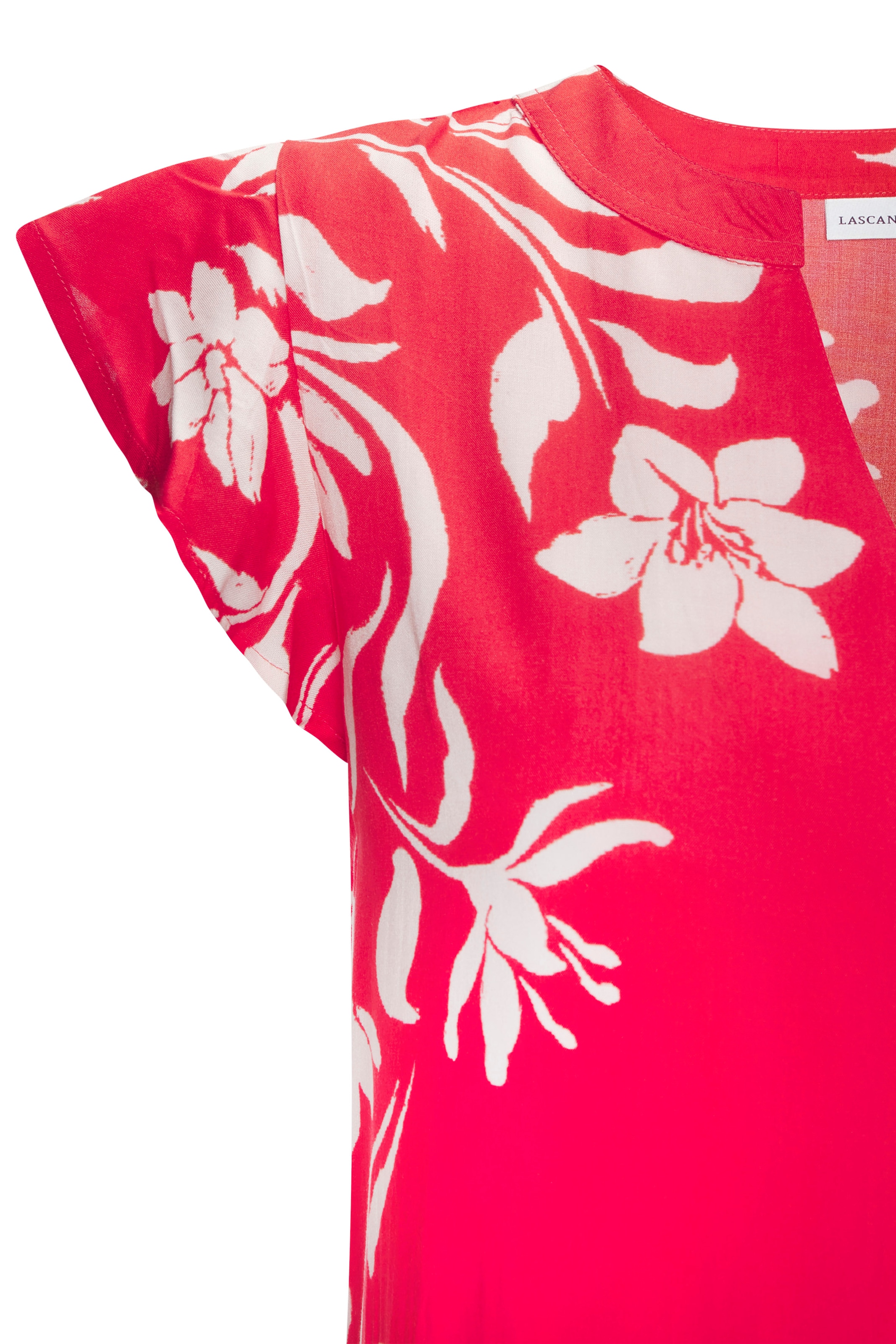 LASCANA Sommerkleid mit Blumenprint und süssen Flügelärmeln, Sommerkleid, Strandkleid