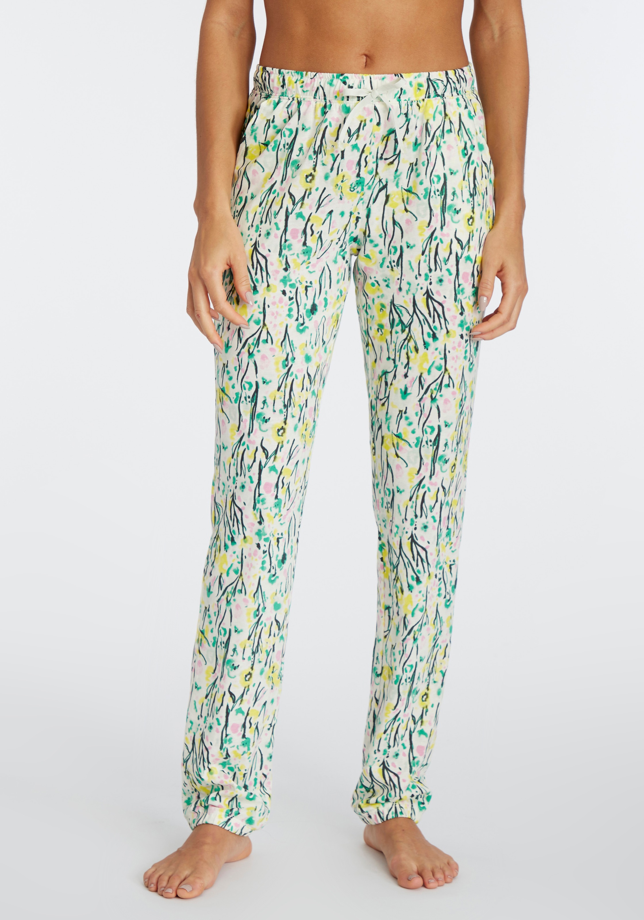 Vivance Dreams Pyjamahose mit Aquarell-Muster