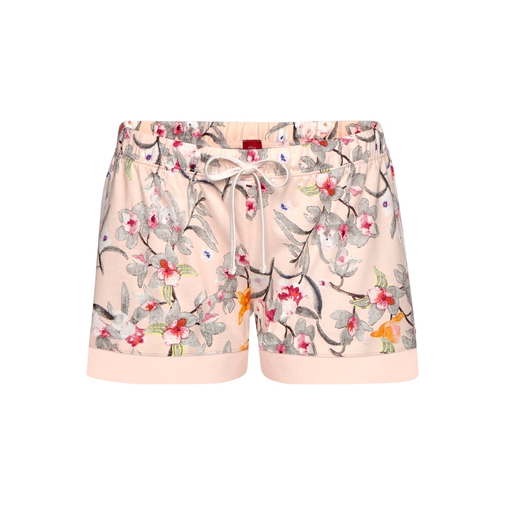 s.Oliver Shorty, (2 tlg.), Shorty mit Blumenmuster
