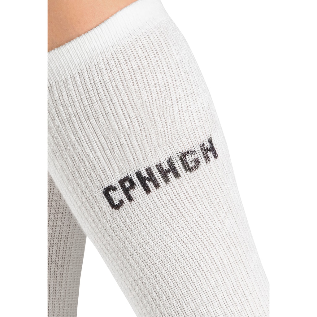 Copenhagen Studios Basicsocken, (Packung, 3 Paar), mit Rippstruktur und Stickerei