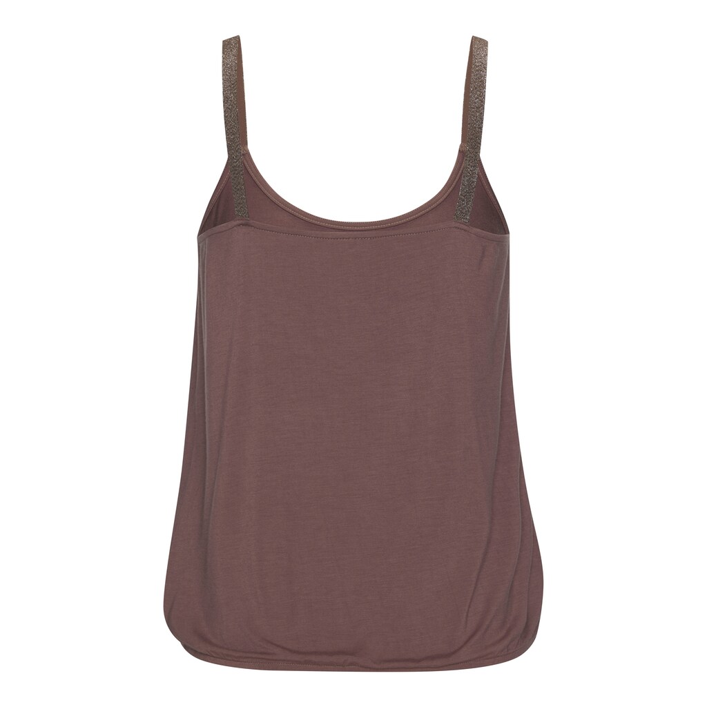 Vivance Trägertop »mit elastischen Glitzerträgern«, (2er-Pack), aus weichem Viskose-Stretch