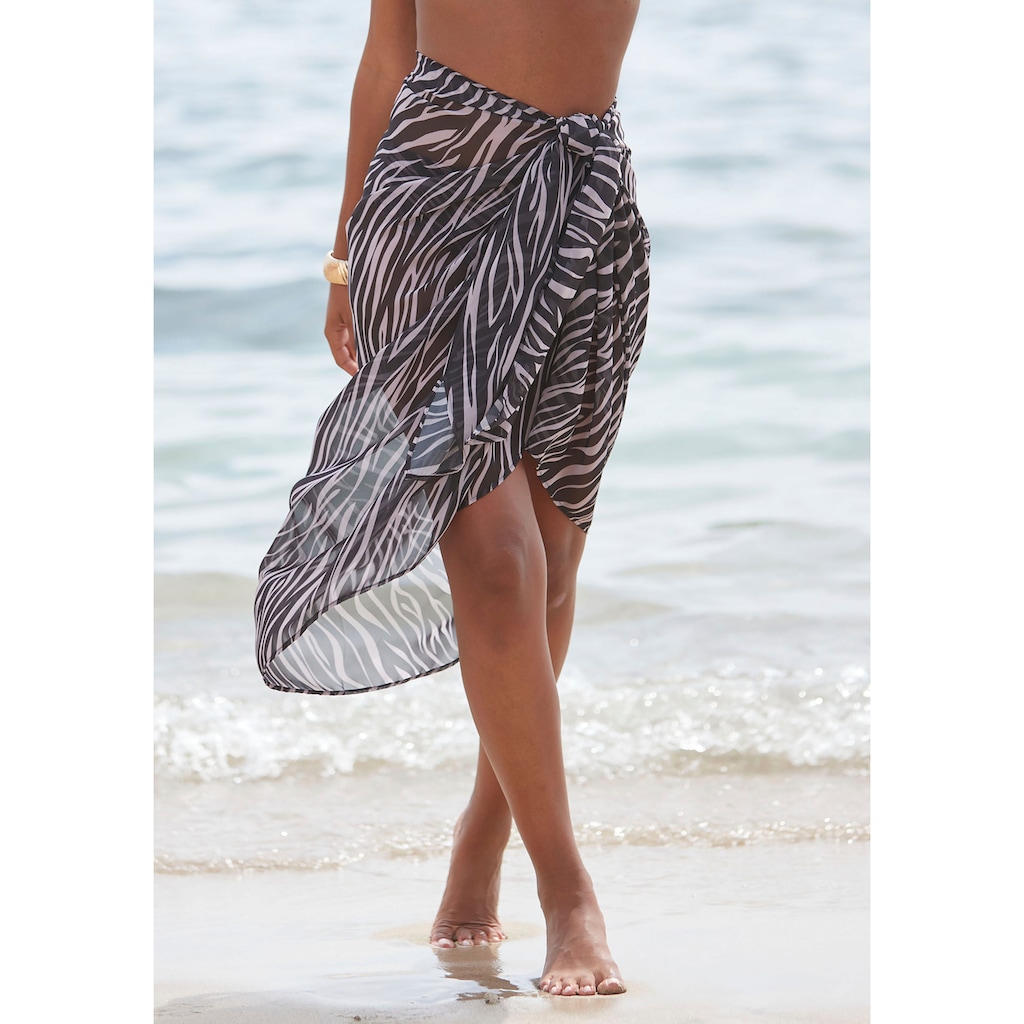 LASCANA Strandrock, mit Zebradruck