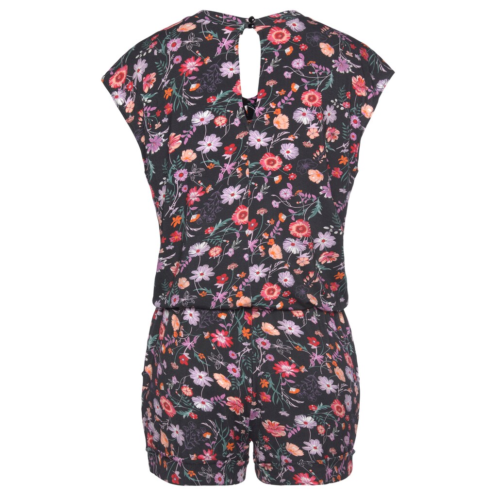 LASCANA Kurzoverall, mit Blumendruck