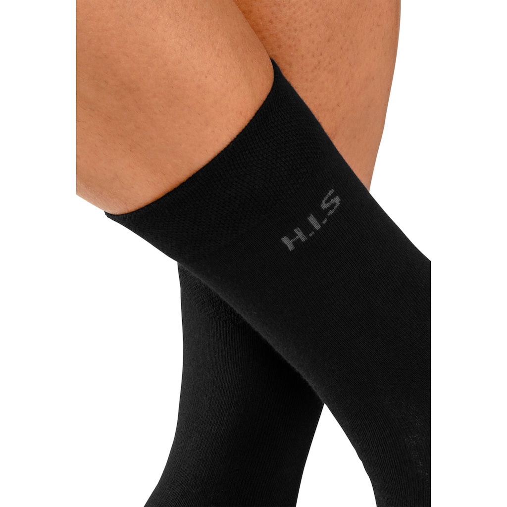 H.I.S Socken, (Packung, 4 Paar), mit druckfreiem Bündchen