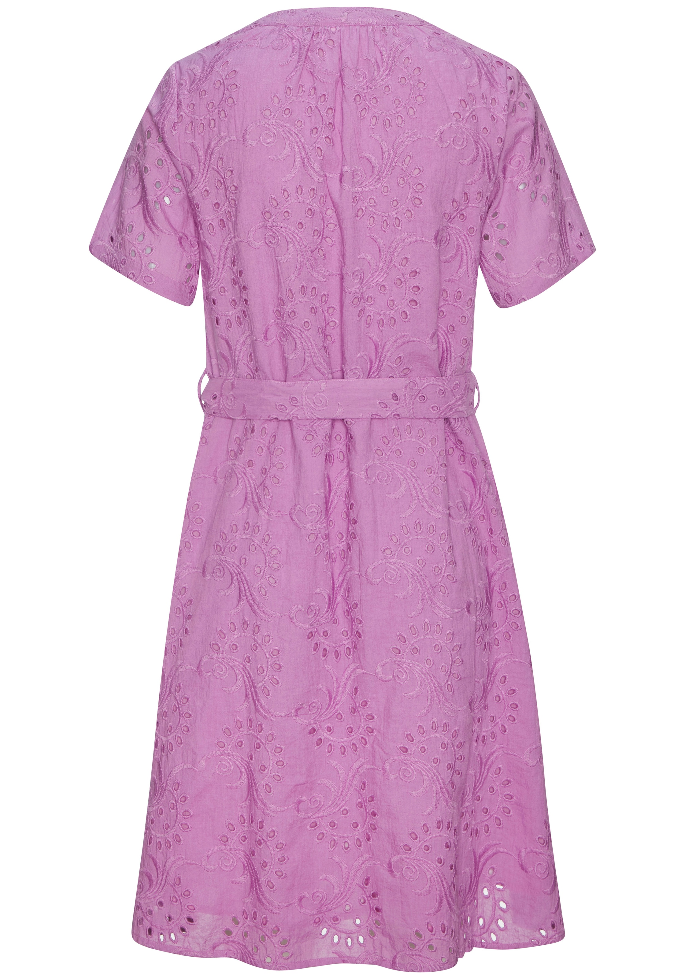 LASCANA Blusenkleid und Lochstickerei, Spitzenkleid