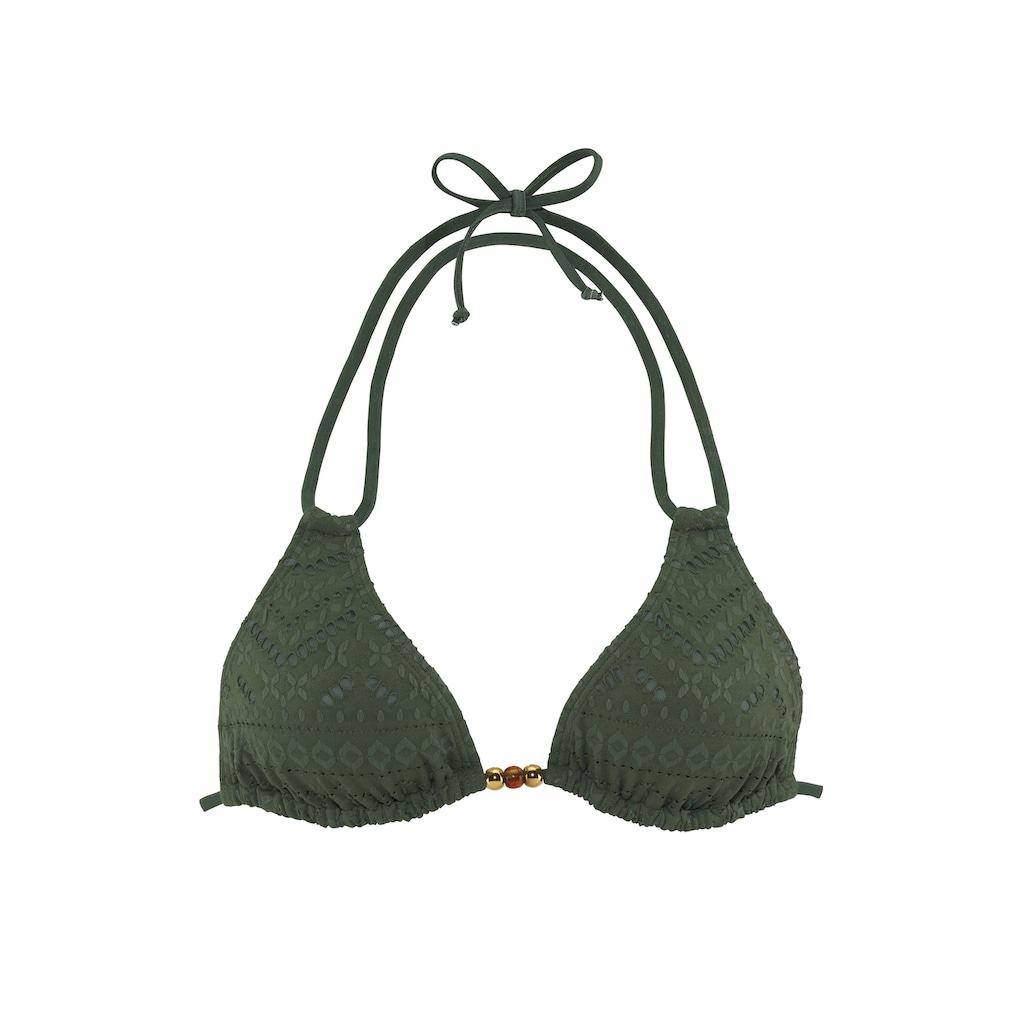 LASCANA Triangel-Bikini-Top »Omara«, mit Lochstickerei