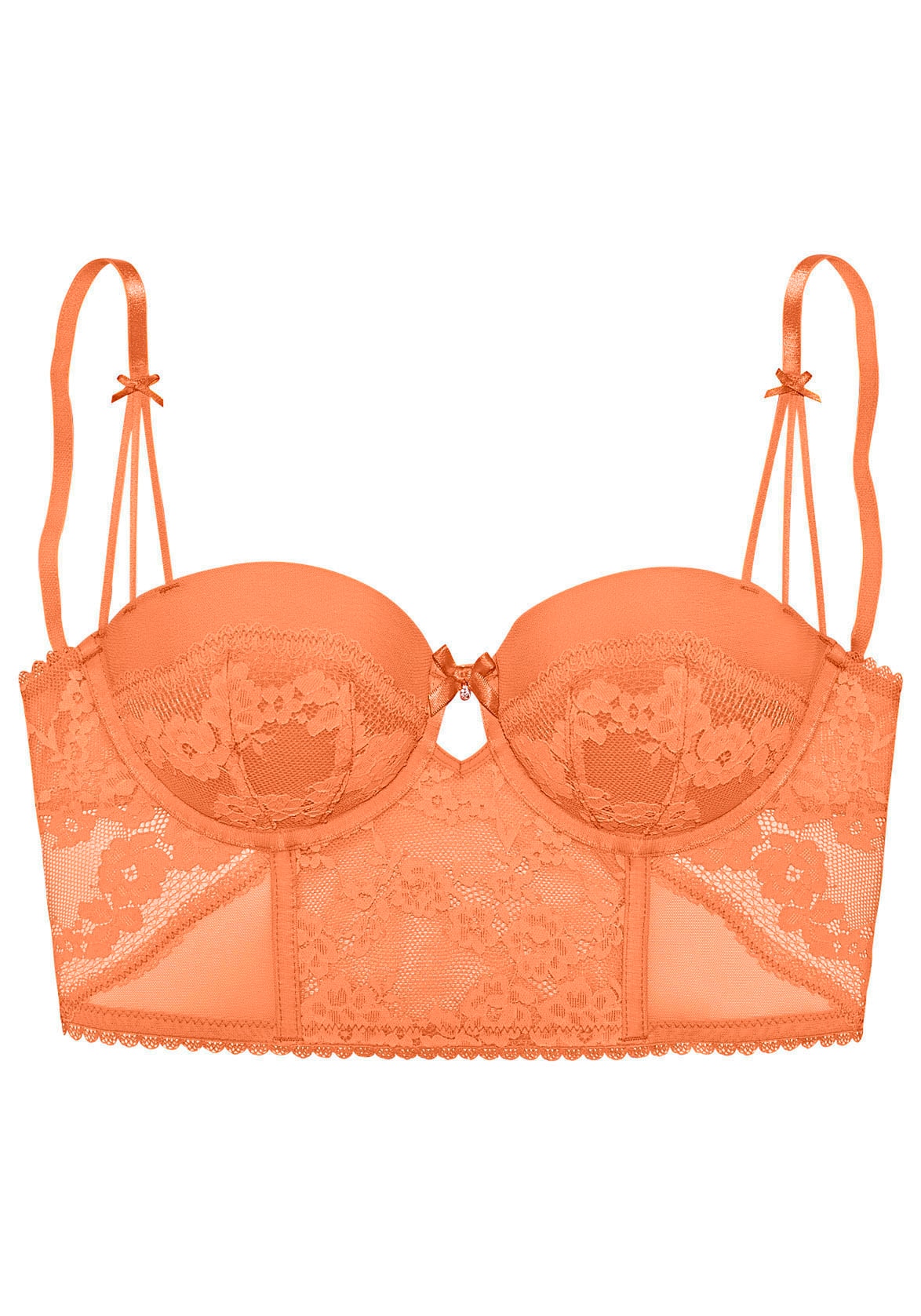 LASCANA Corsage, mit edler Spitze und feinem Glitzeraccessoire