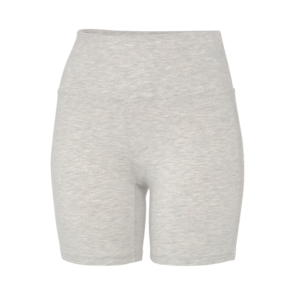LASCANA Shorts, mit breitem Bündchen und Logodruck