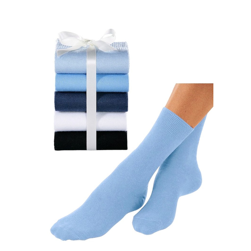 Go in Basicsocken, (Packung, 5 Paar), unifarben