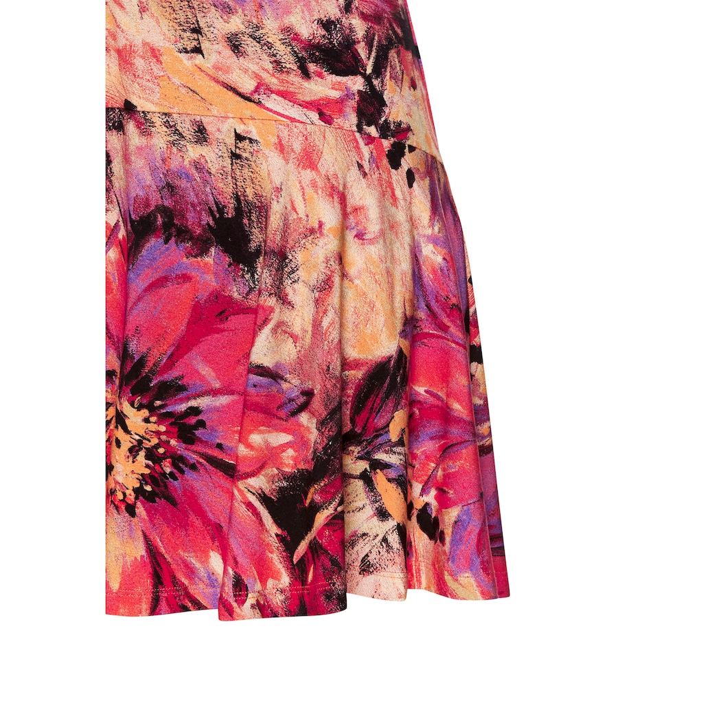 LASCANA Hosenrock, mit Alloverdruck, Skort, Rock inklusive Hose, bequemer Bund