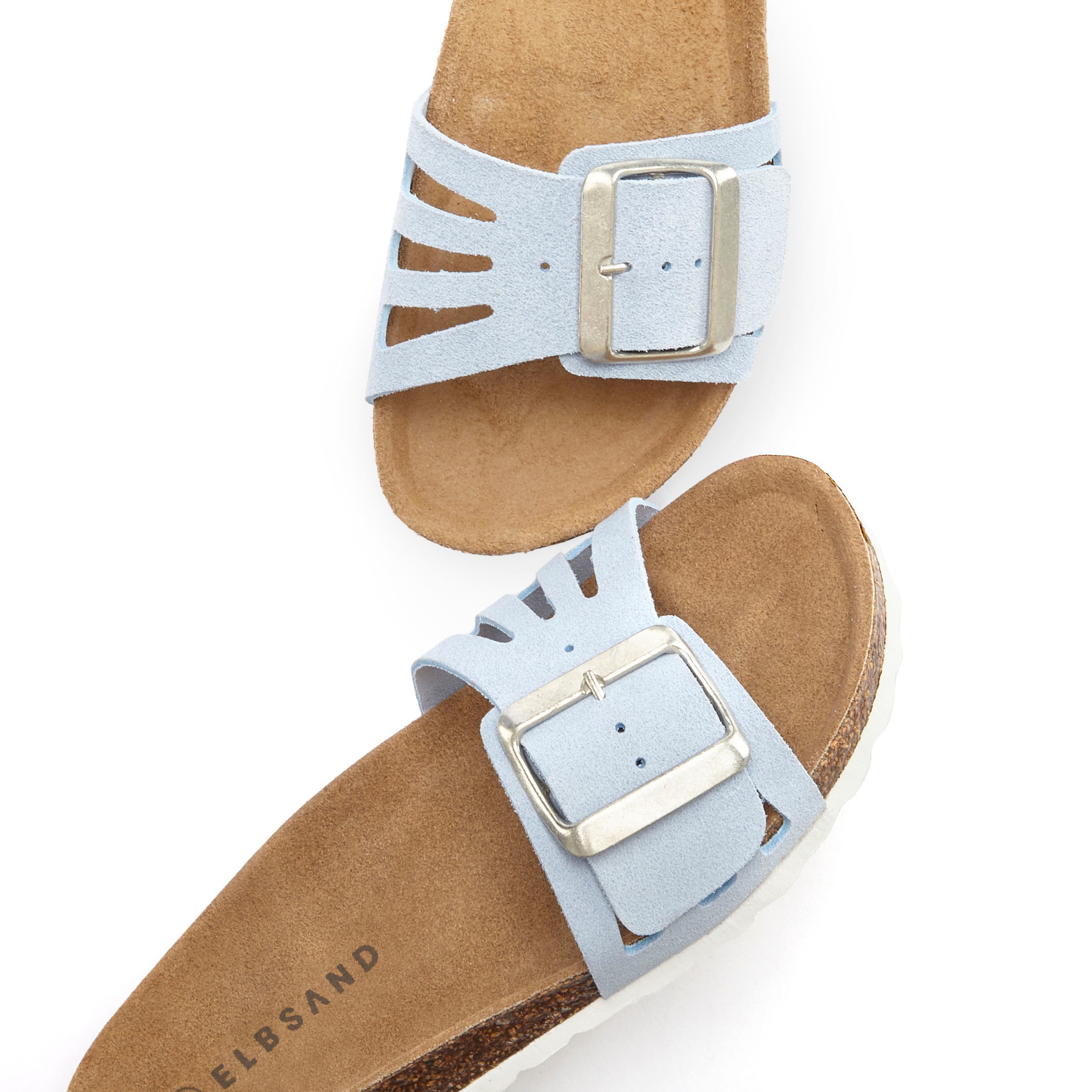Elbsand Pantolette »Sandale«, Mule, offener Schuh aus Leder mit weichem Komfortkorkfussbett