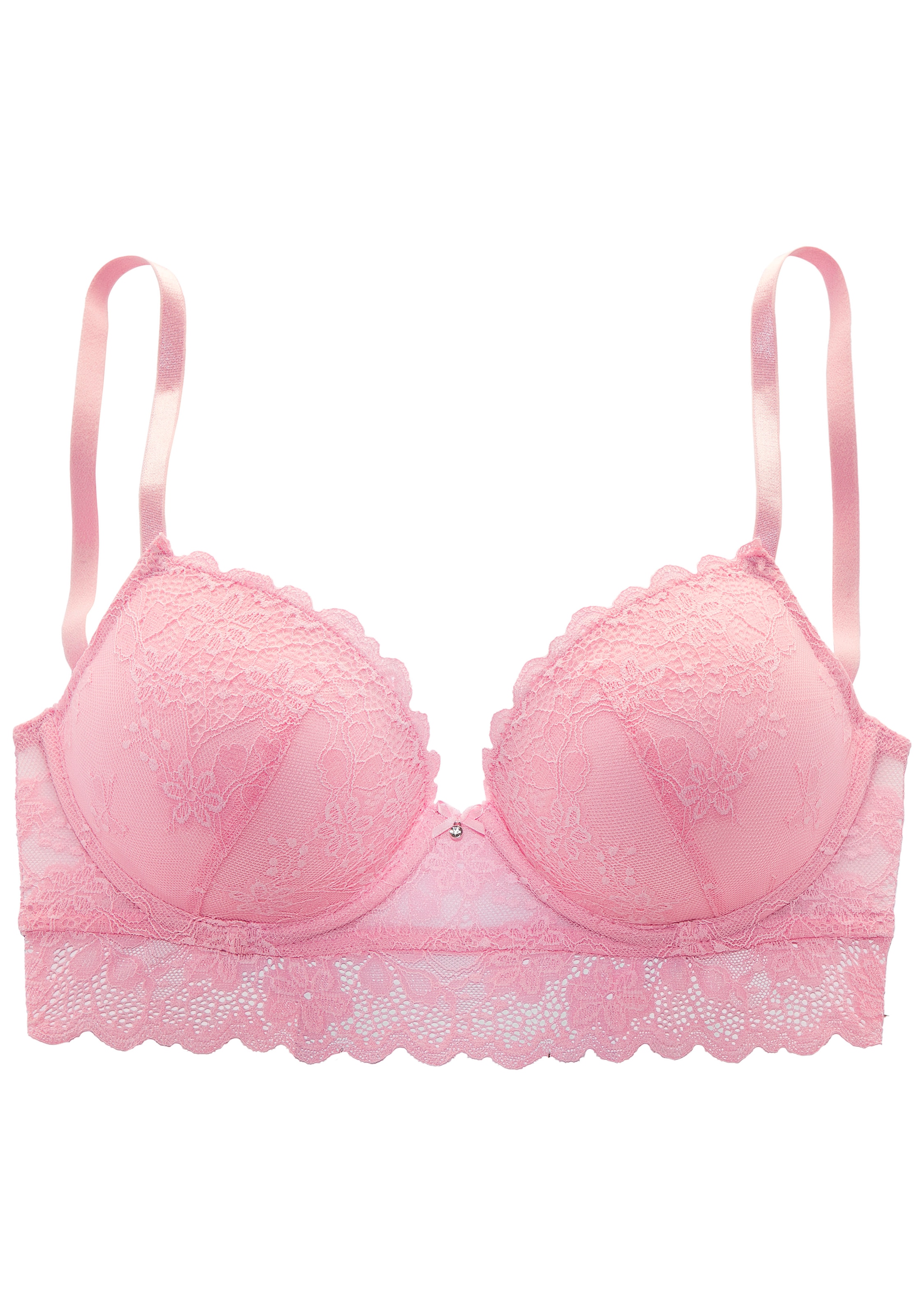 Vivance Soutien-gorge push-up »Julia« aus Jacquardspitze in leichter Longform, sexy Dessous