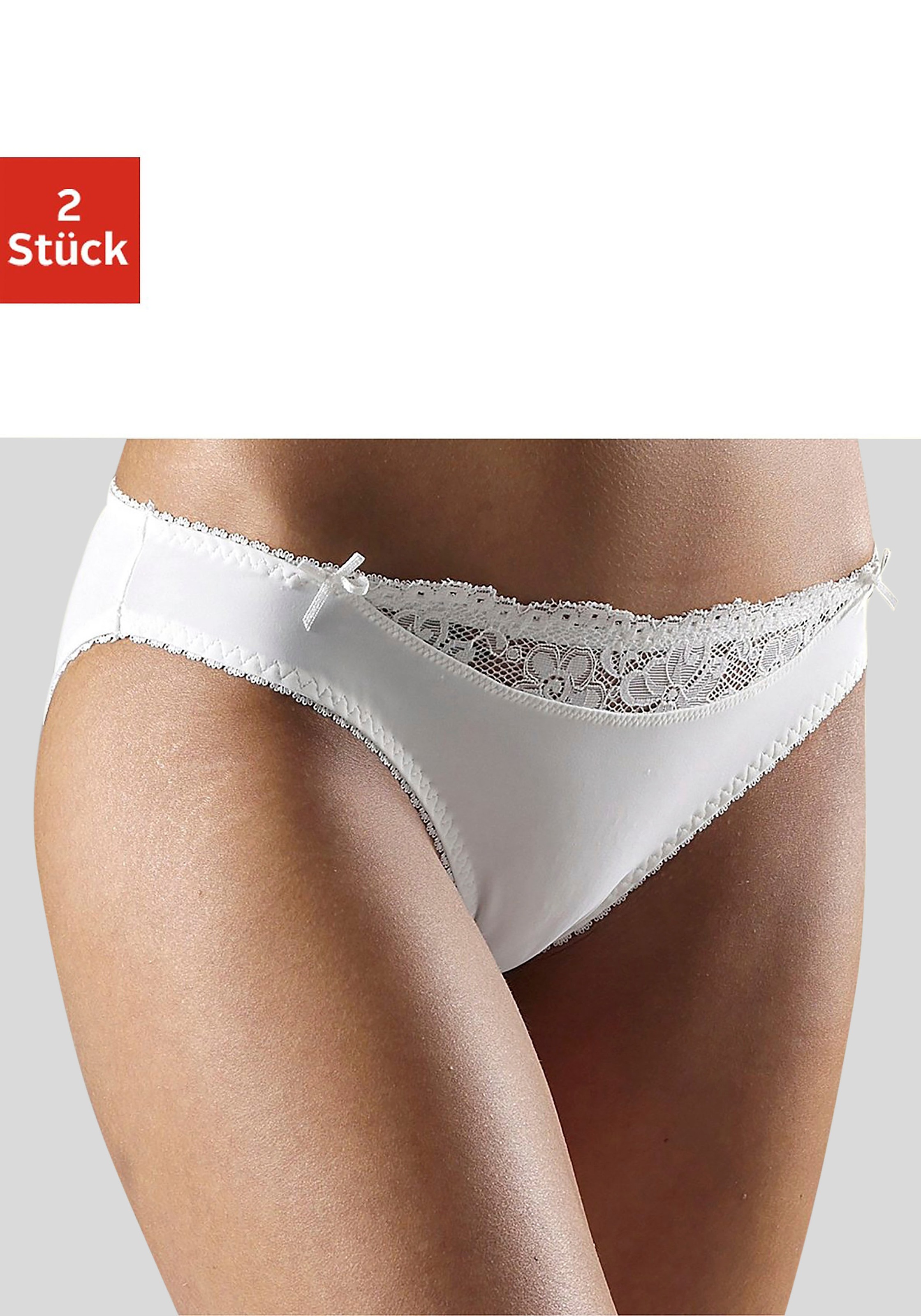 Nuance Slip 2 Stk. mit Spitzeneinsatz vorne