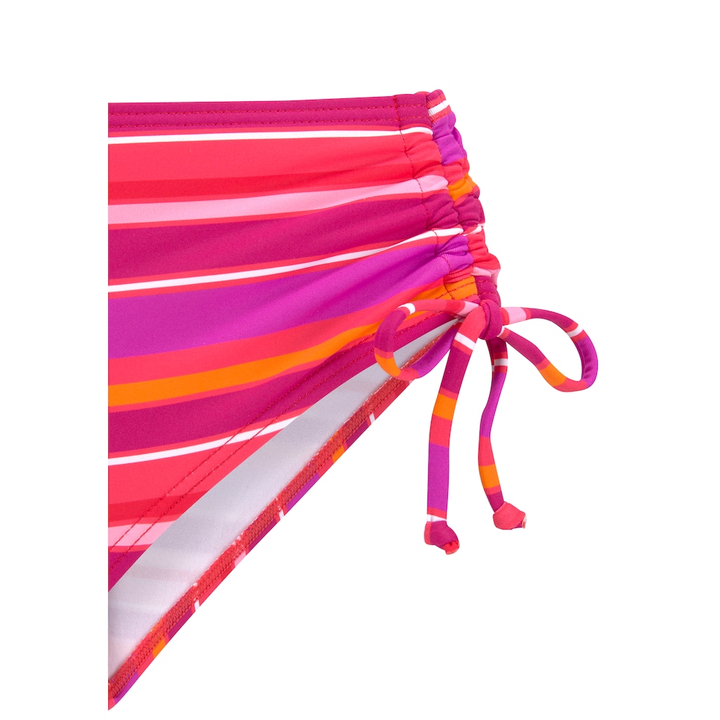 s.Oliver Bikini-Hose, seitlich regulierbar und mit trendigem Streifen-Design