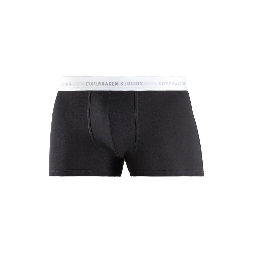 Copenhagen Studios Boxer »Boxershorts für Herren«, (Packung, 3 St., 3er Pack), mit weissem Logo-Bund