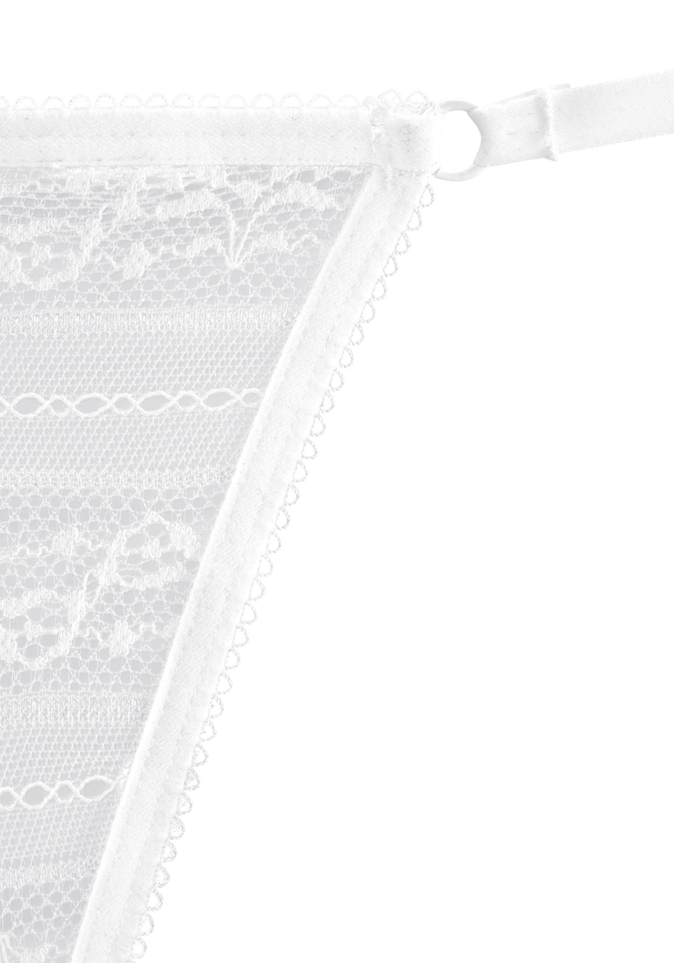 LASCANA Ministring, (2 St.), aus leicht transparenter Spitze mit Bändern