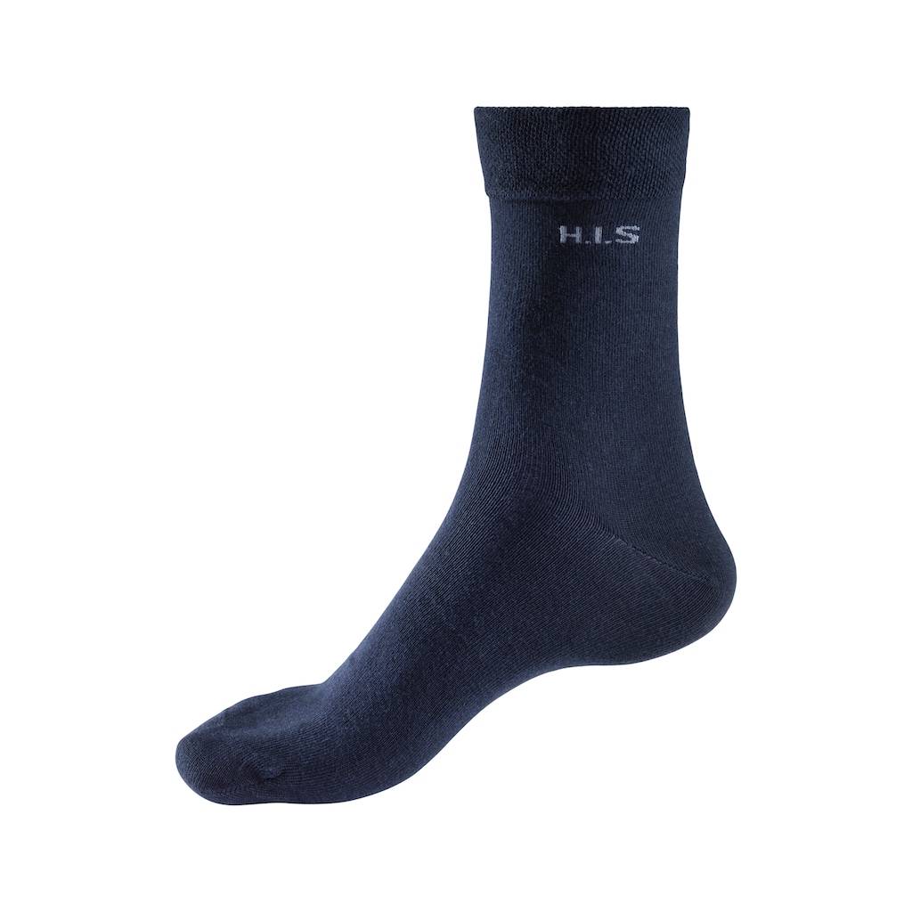 H.I.S Socken, (Packung, 4 Paar), mit druckfreiem Bündchen