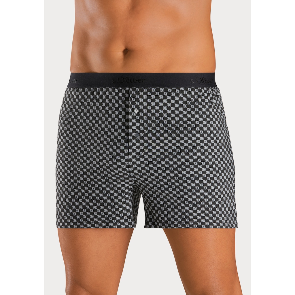 s.Oliver Weiter Boxer, (Packung, 2 St.), unifarben und gemustert