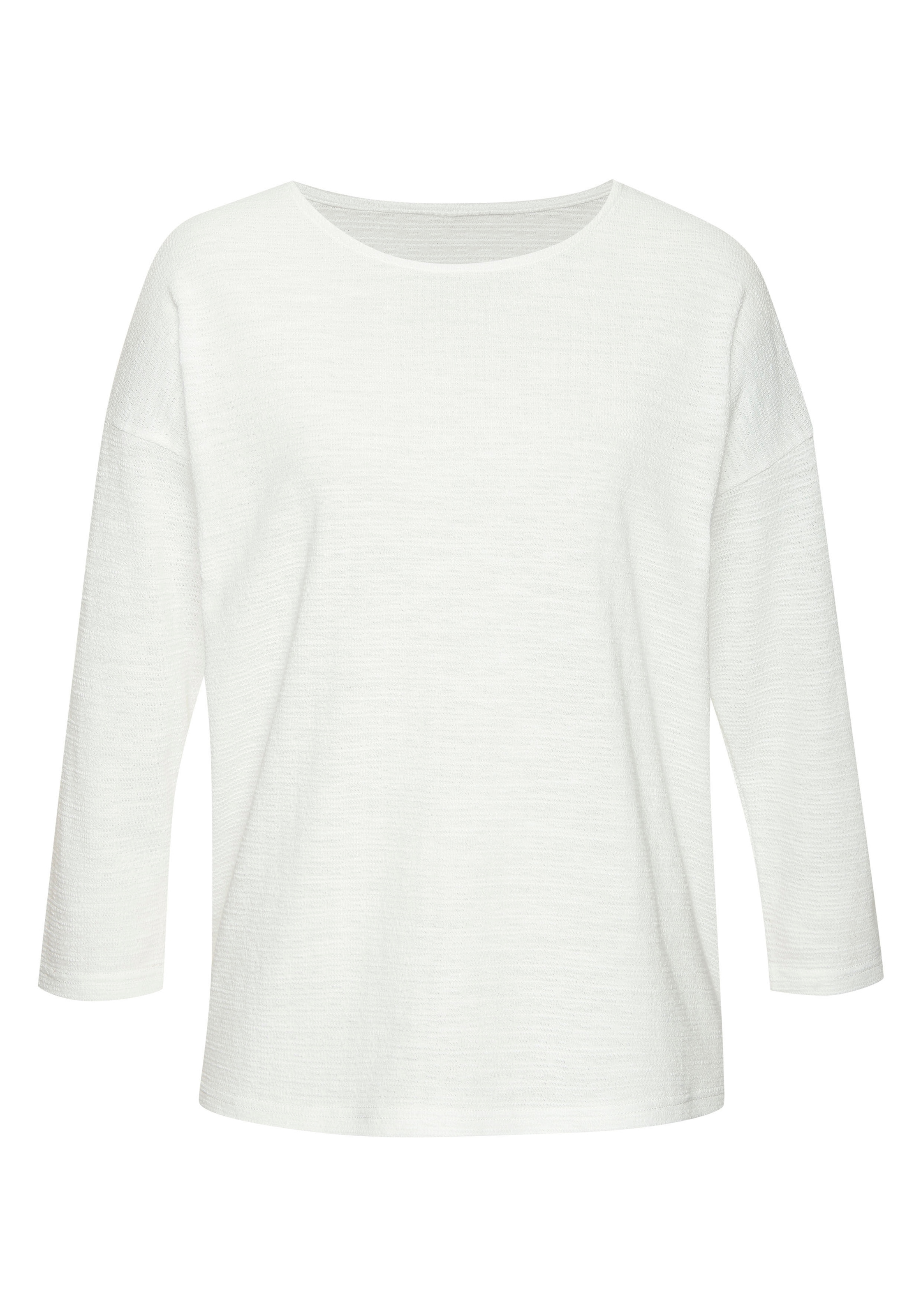 Vivance Langarmshirt »mit modischer Struktur«, (2er-Pack), aus bügelfreier Qualität mit Baumwolle
