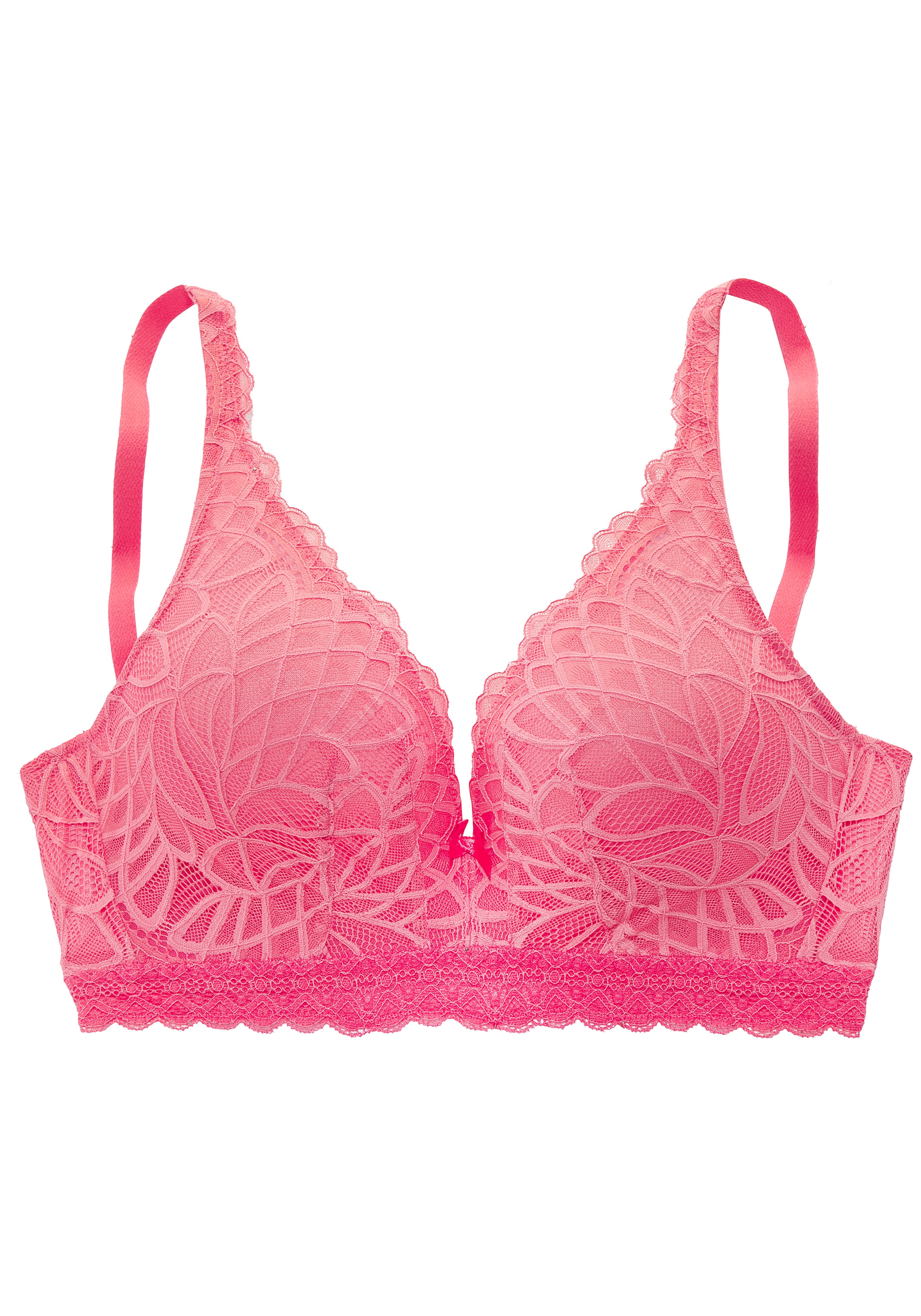 LASCANA Bralette-BH ohne Bügel, aus Spitze mit High-Apex-Trägern, Dessous