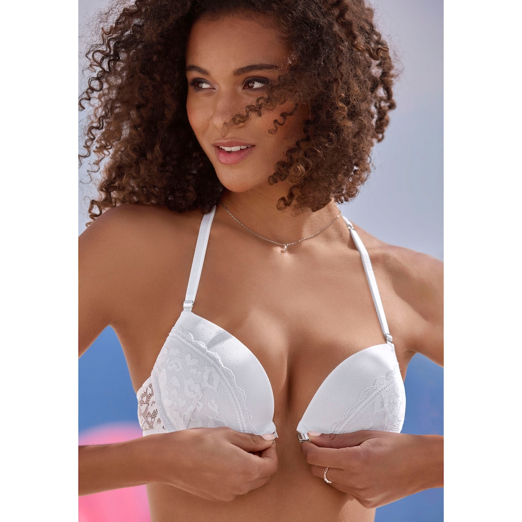Vivance Push-up-BH, mit Spitze in Kussmund-Optik mit Neckholder-Träger, Dessous