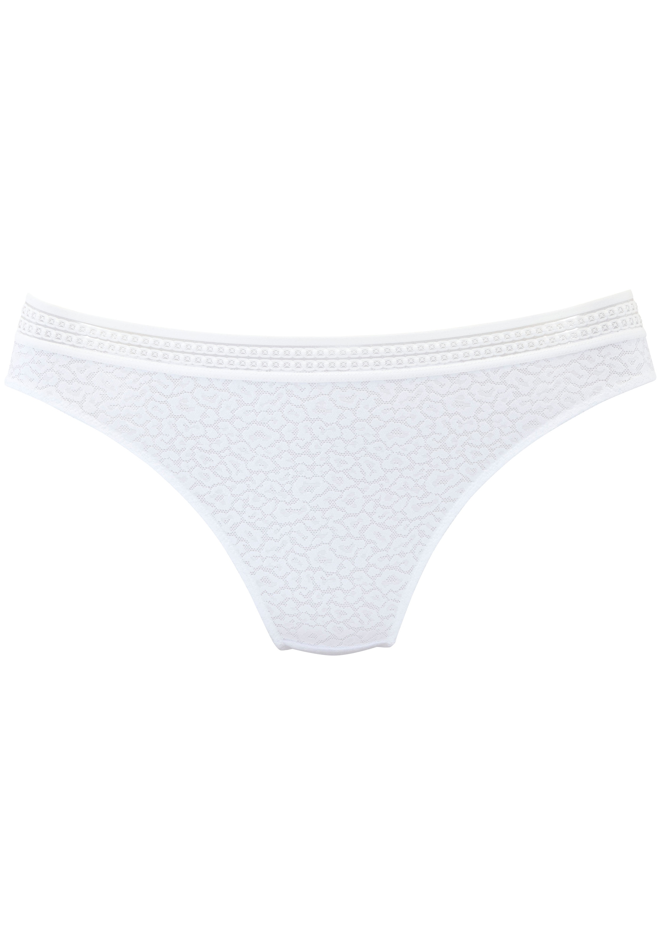 LASCANA String »Freya«, aus Spitze in Leo-Optik mit modischem Bund, sexy Dessous
