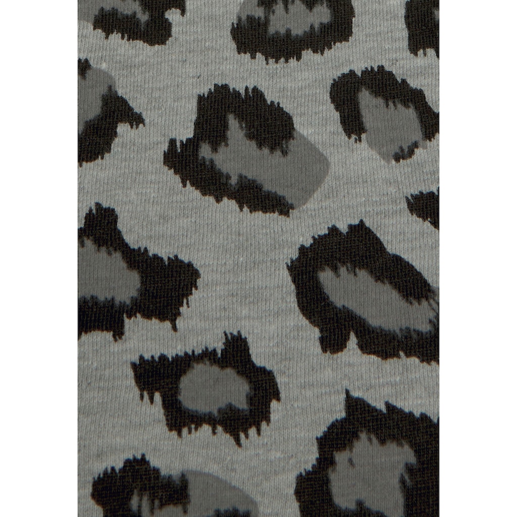 Vivance Dreams Pyjama, (2 tlg.), mit tonalem Animalprint