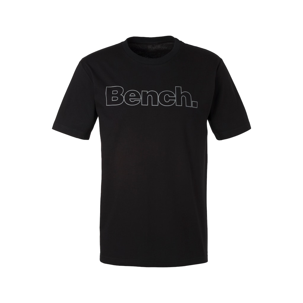 Bench. Loungewear T-Shirt, (2 tlg.), Shirt mit Logoprint, Basicshirt mit Rundhals aus reiner Baumwolle