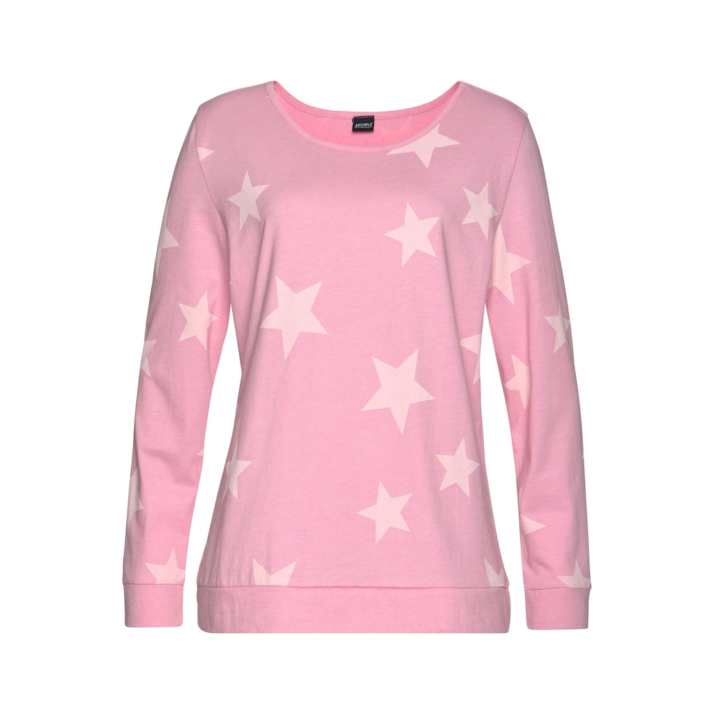 Arizona Pyjama, (4 tlg., 2 Stück), in melierter Optik