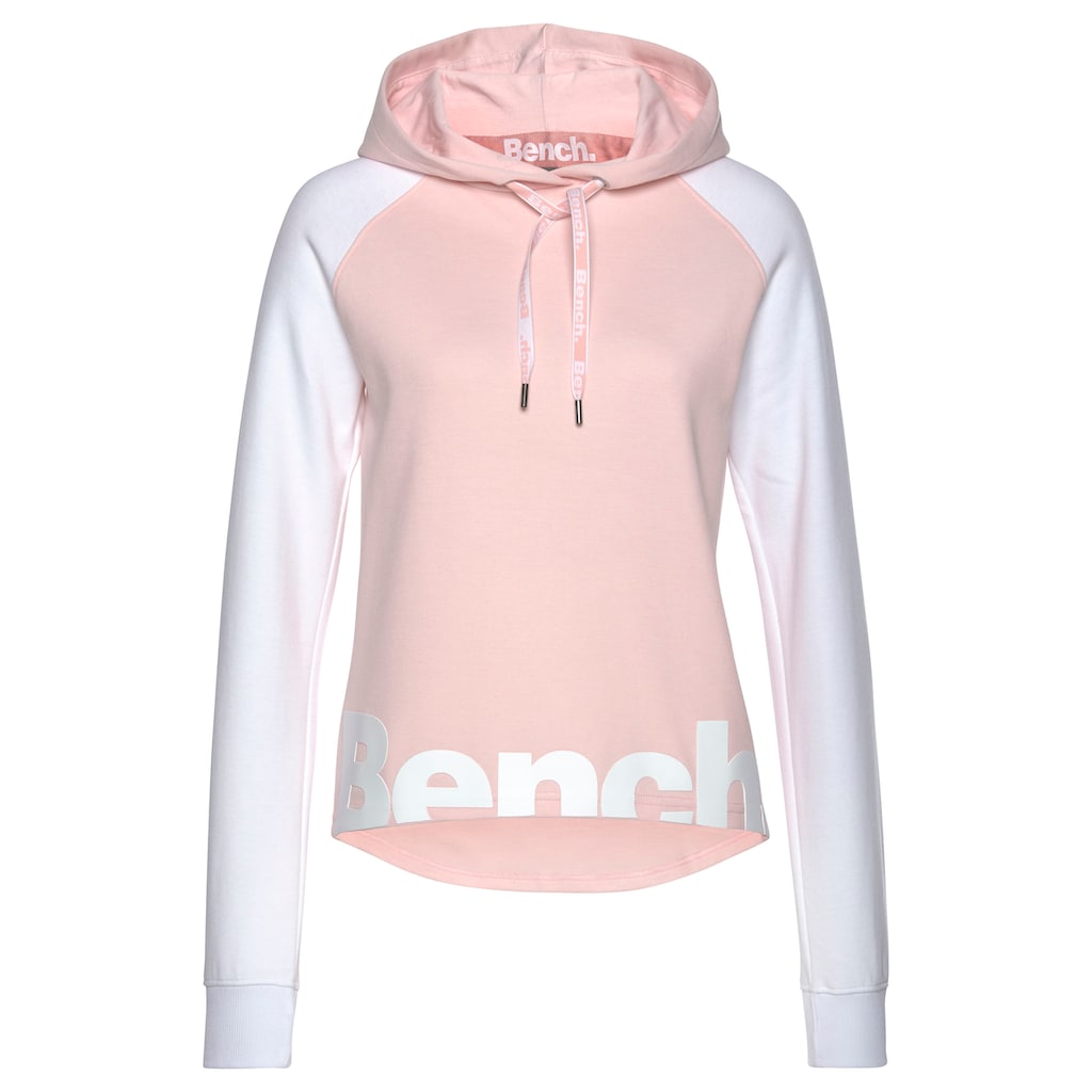 Bench. Loungewear Kapuzensweatshirt, mit farblich abgesetzten Ärmeln und Logodruck, Loungeanzug, Hoodie