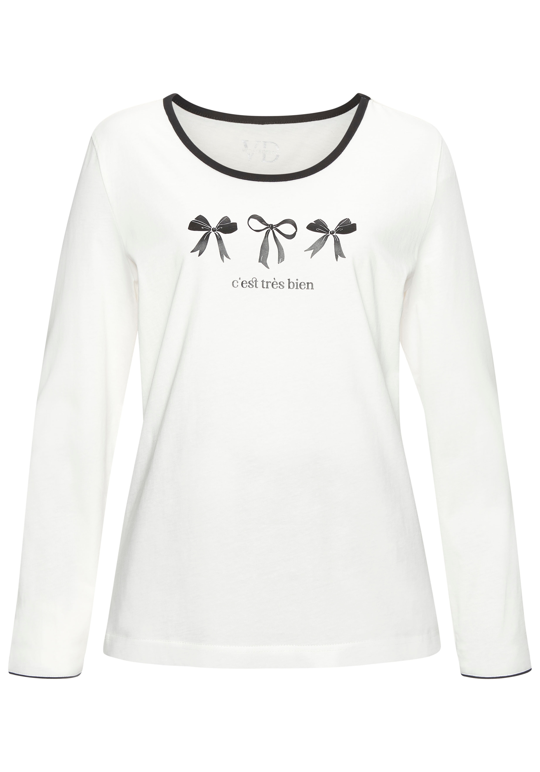 Vivance Dreams Pyjama Set, 2 tlg. mit süssem Schleifenmuster