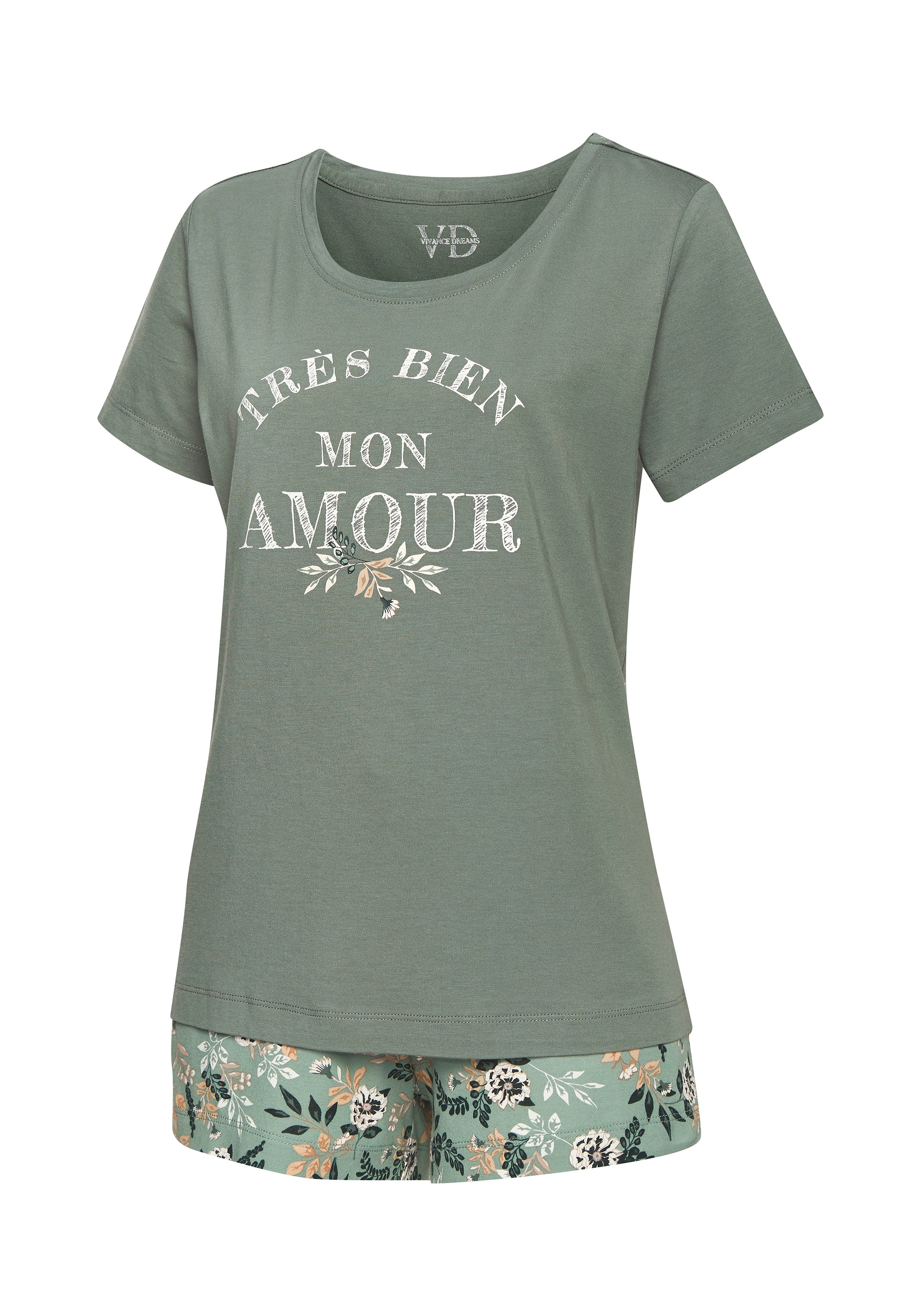 Vivance Dreams Shorty 2-teilig, 2 pièces mit romantischem Blumendruck