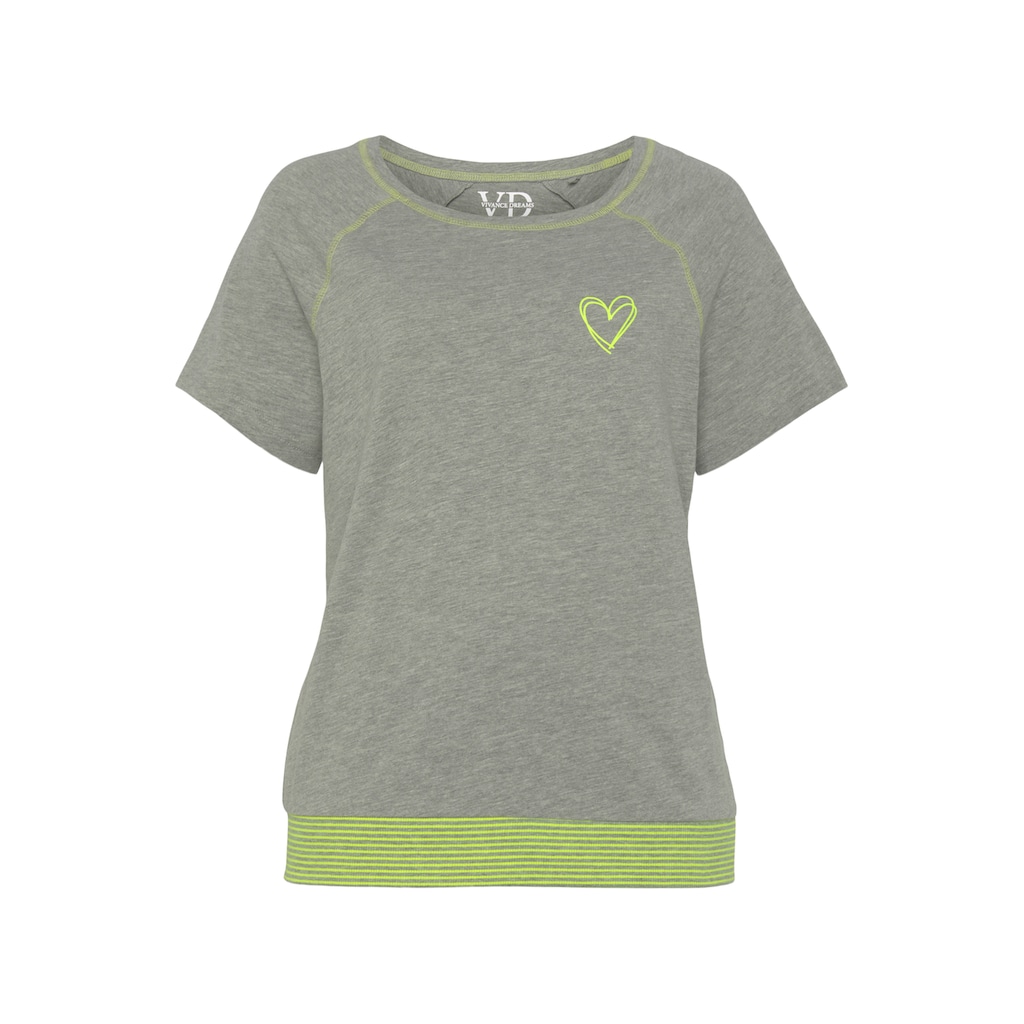 Vivance Dreams Shorty, (2 tlg.), mit dekorativen Flatlock-Nähten in Neonfarben
