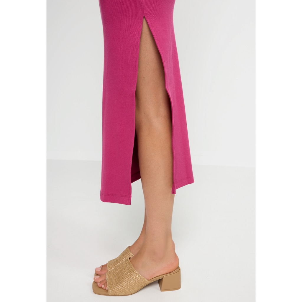 LSCN by LASCANA Midikleid, aus weicher Rippware