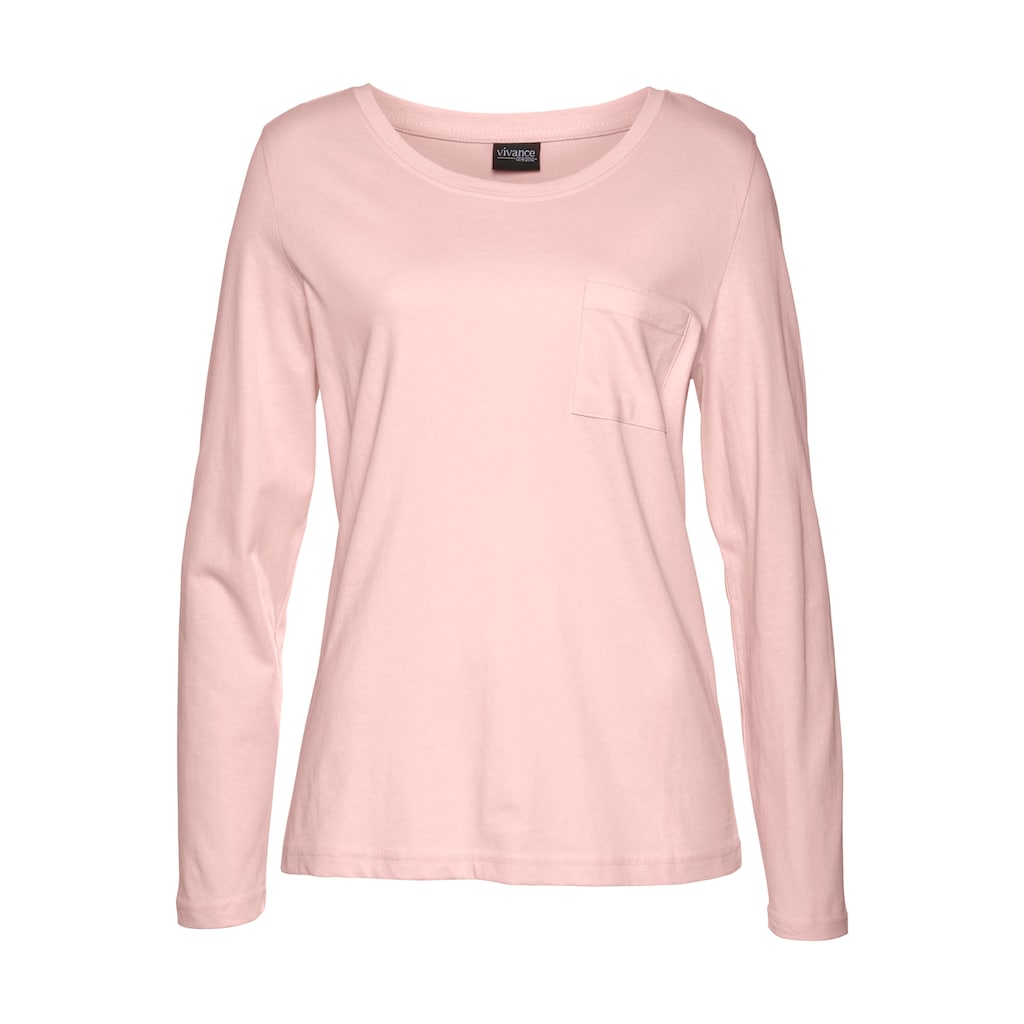 Vivance Dreams Pyjama, (2 tlg.), mit gemusterter Schlafhose