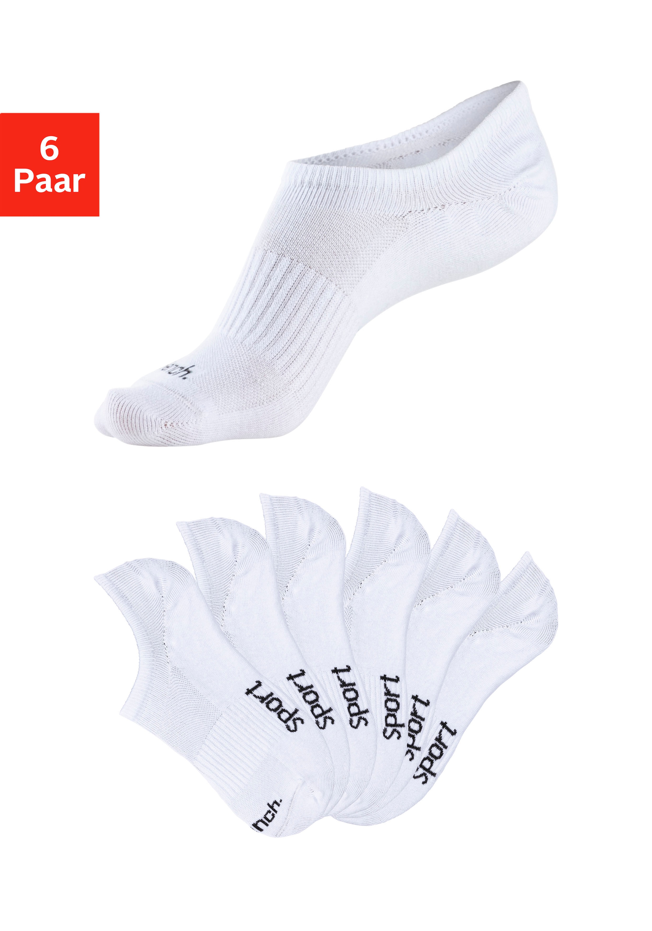 Bench. Sneakersocken Packung, 6 Stk. tlg. nicht sichtbar in Sneakern