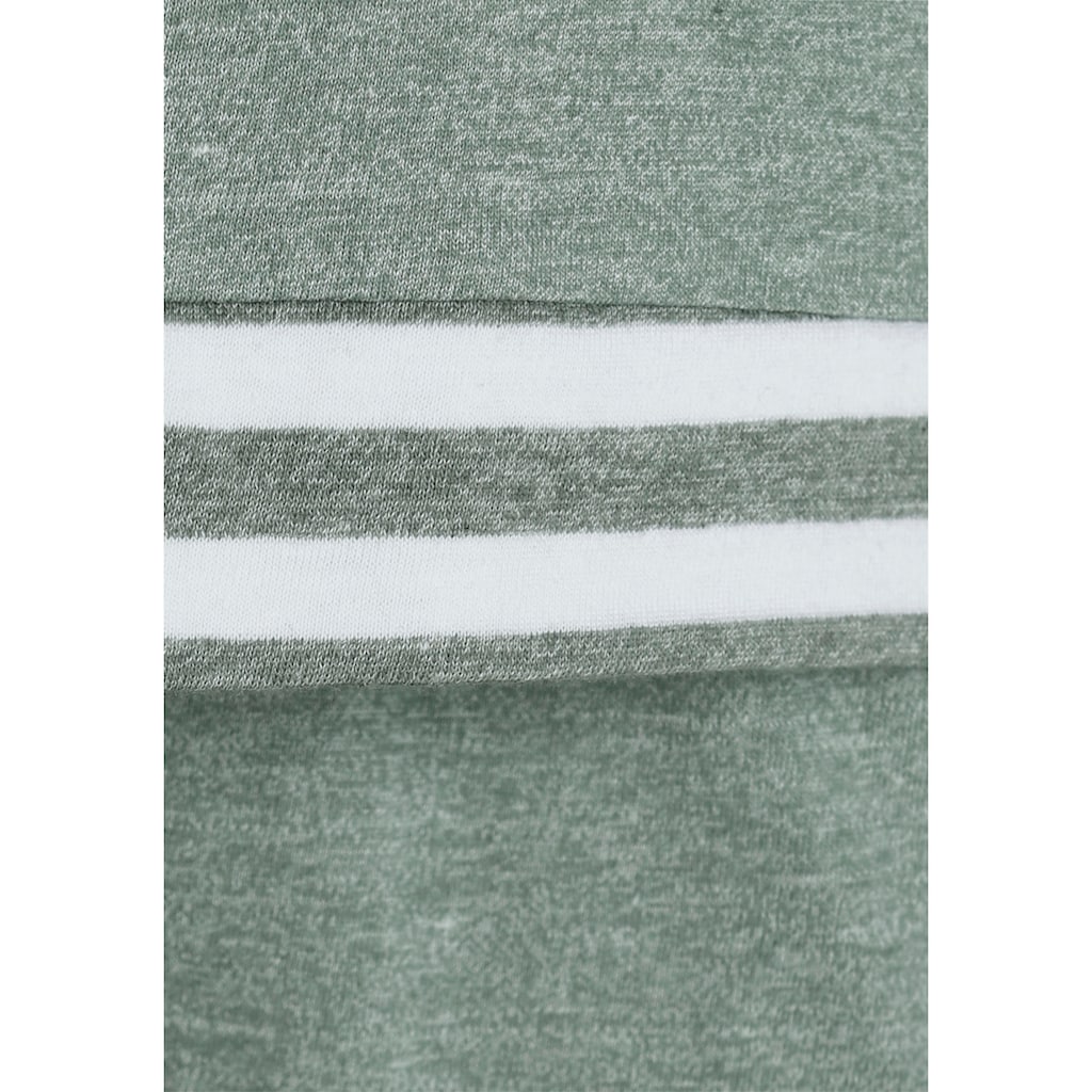 Vivance Dreams Pyjama, (2 tlg.), mit gestreiften Bündchen