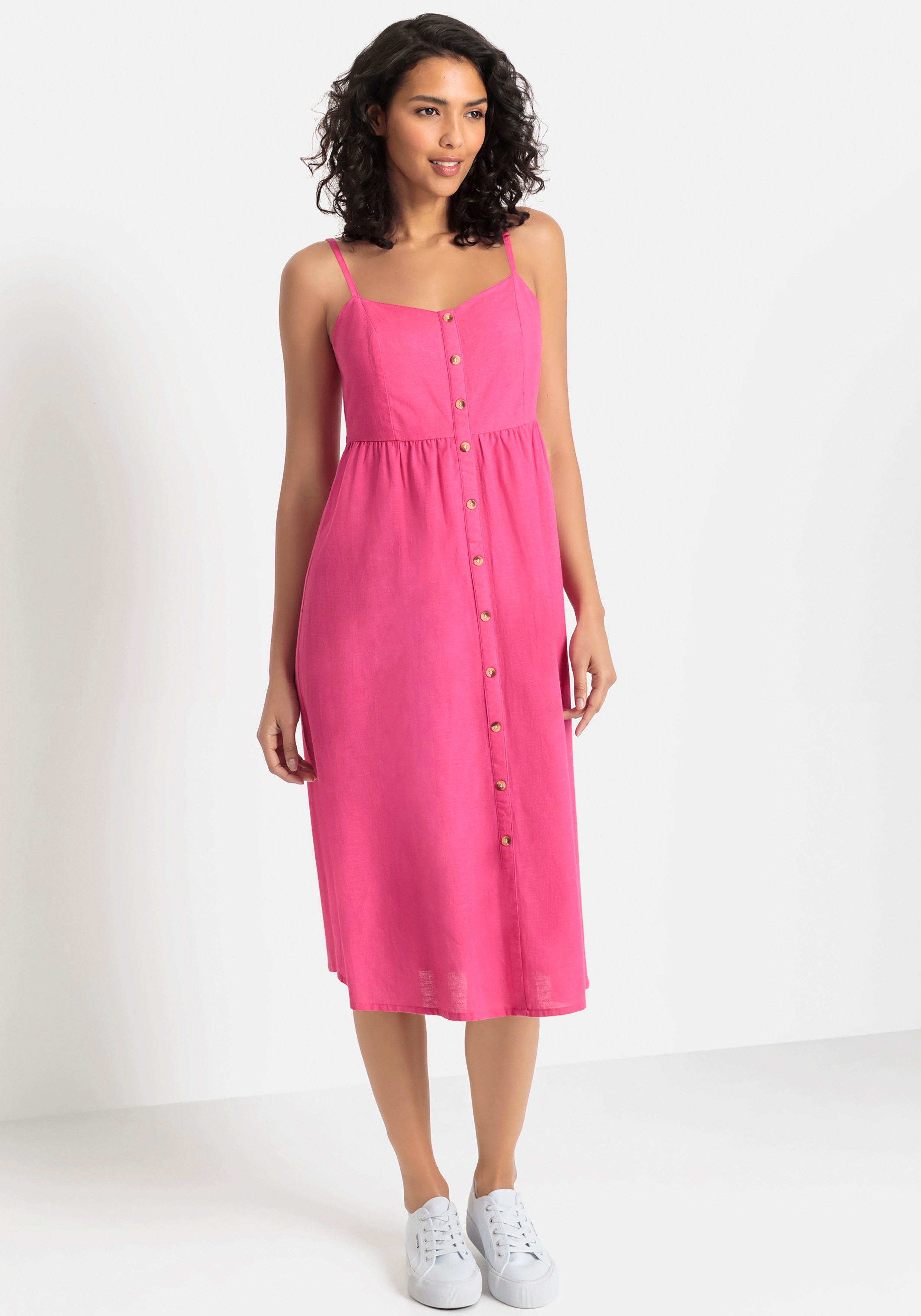 Thumbnail - LASCANA Sommerkleid, aus Leinenmix
