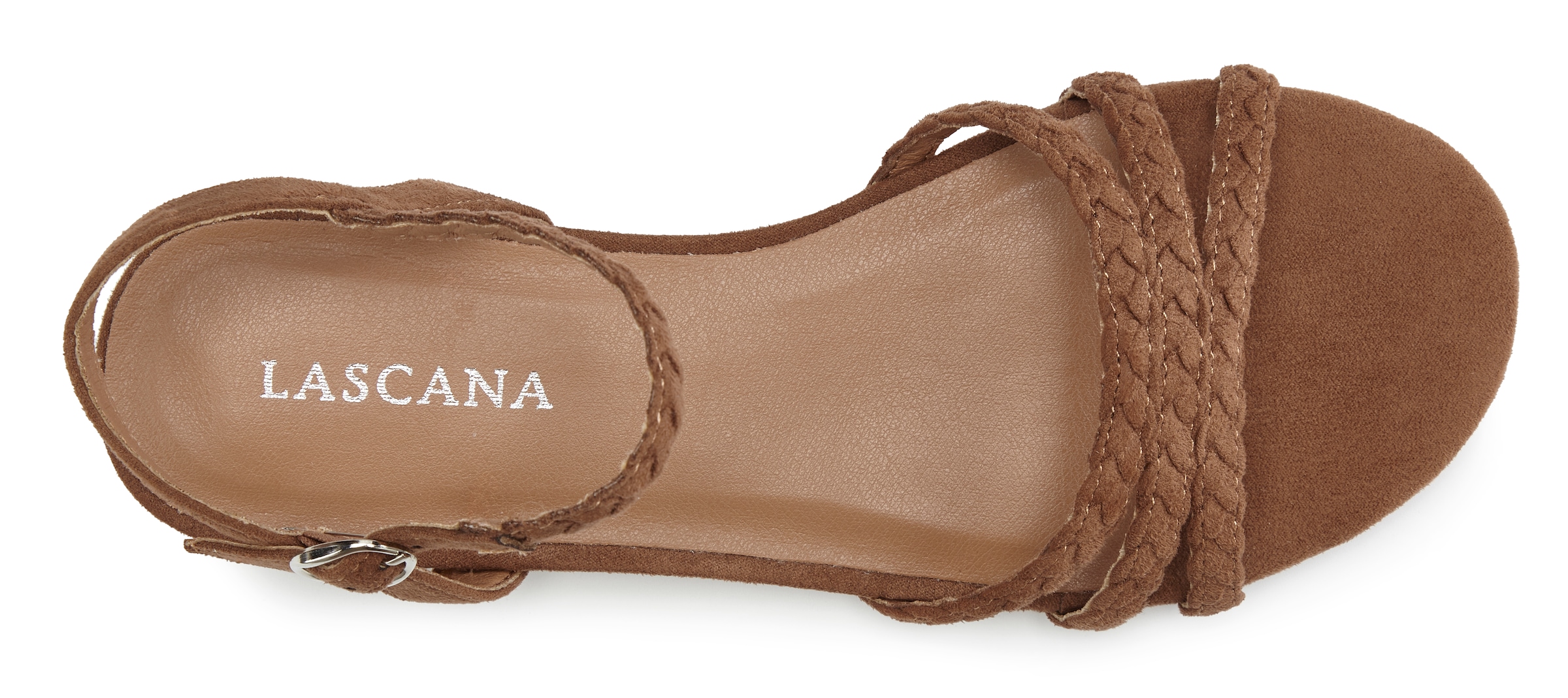LASCANA Sandale »Sommerschuh«  Sandalette, Sommerschuh mit geflochtenen Riemchen VEGAN
