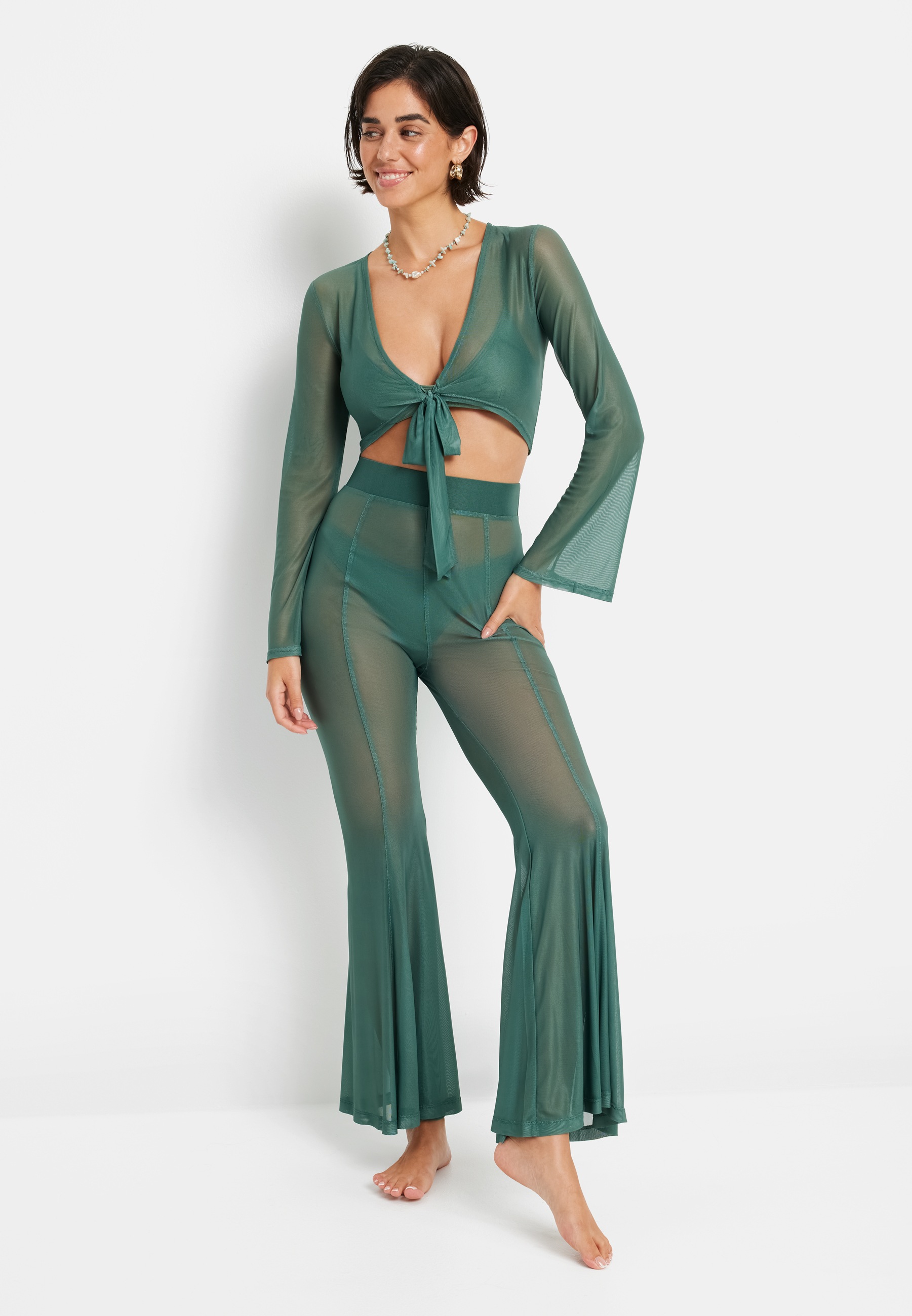 LSCN by LASCANA Langarmshirt, (Set, 2 tlg., + Hose)