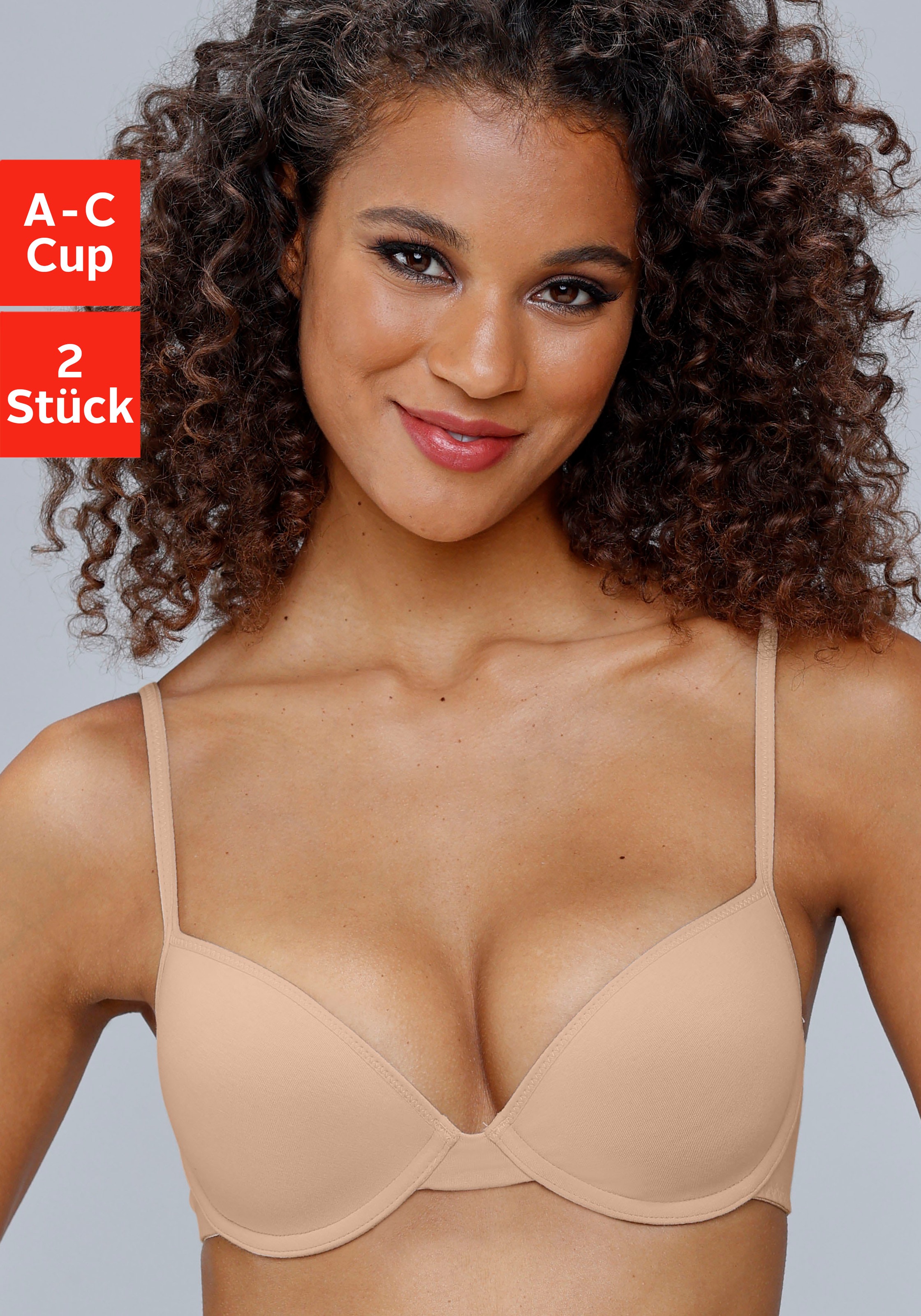 petite fleur Schalen-BH Packung, 2 Stück, mit Bügel, aus Baumwolle