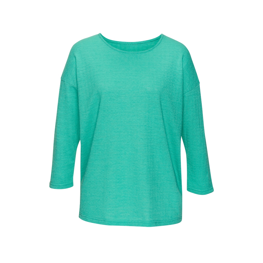 Vivance Langarmshirt »mit modischer Struktur«, aus bügelfreier Qualität mit Baumwolle