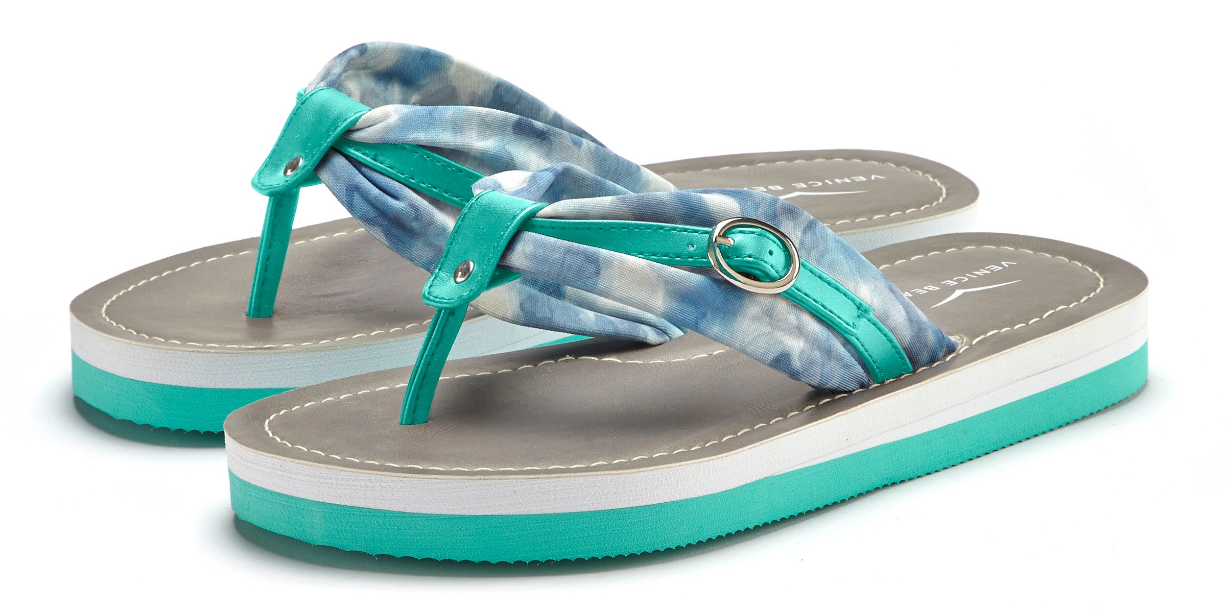 Venice Beach Badezehentrenner »Sandale, Pantolette« Zehentrenner, Badeschuh, Flip Flop mit modischem Print VEGAN