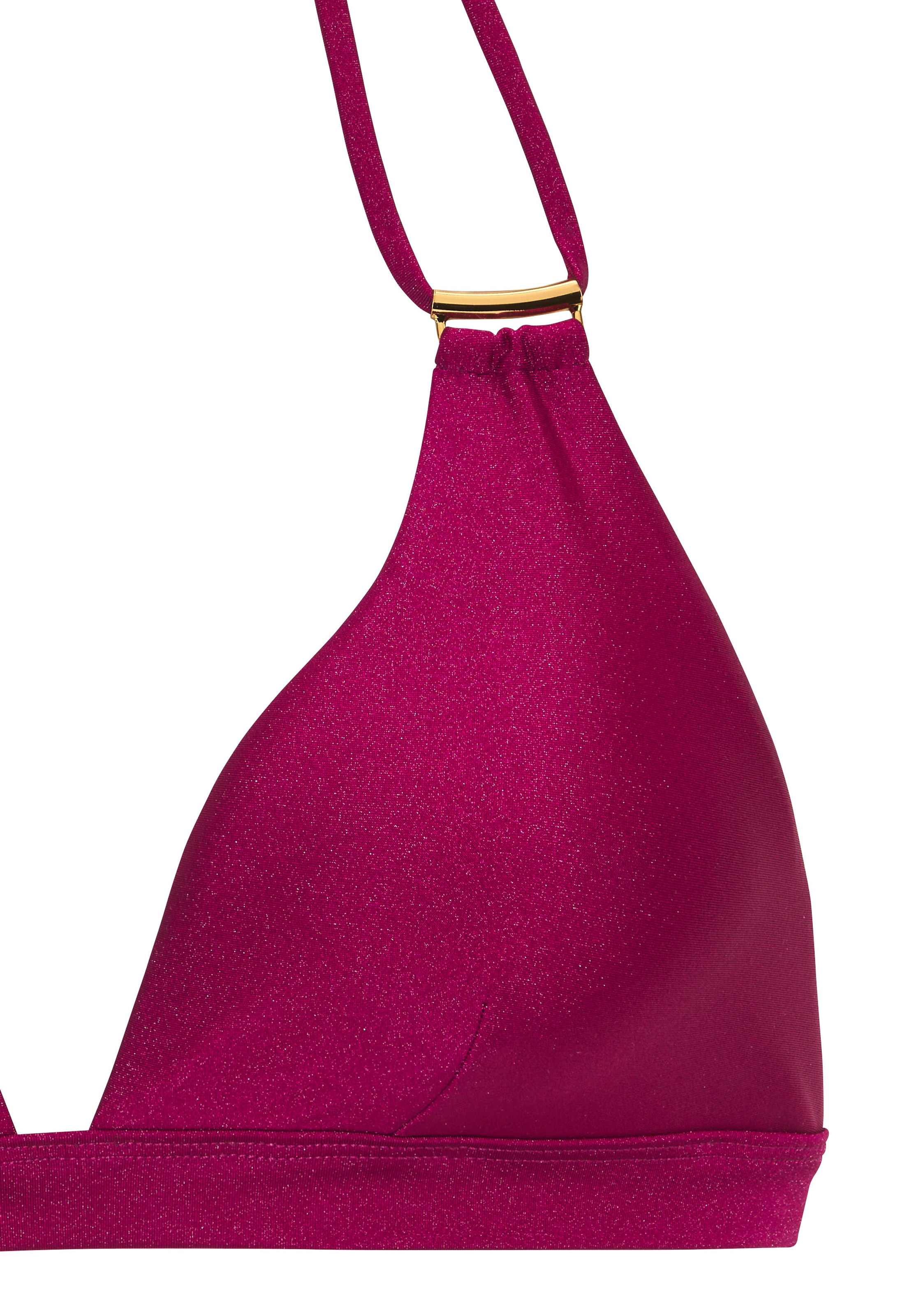JETTE Triangel-Bikini »Giulia«, mit goldfarbener Glanzbeschichtung und Accessoires