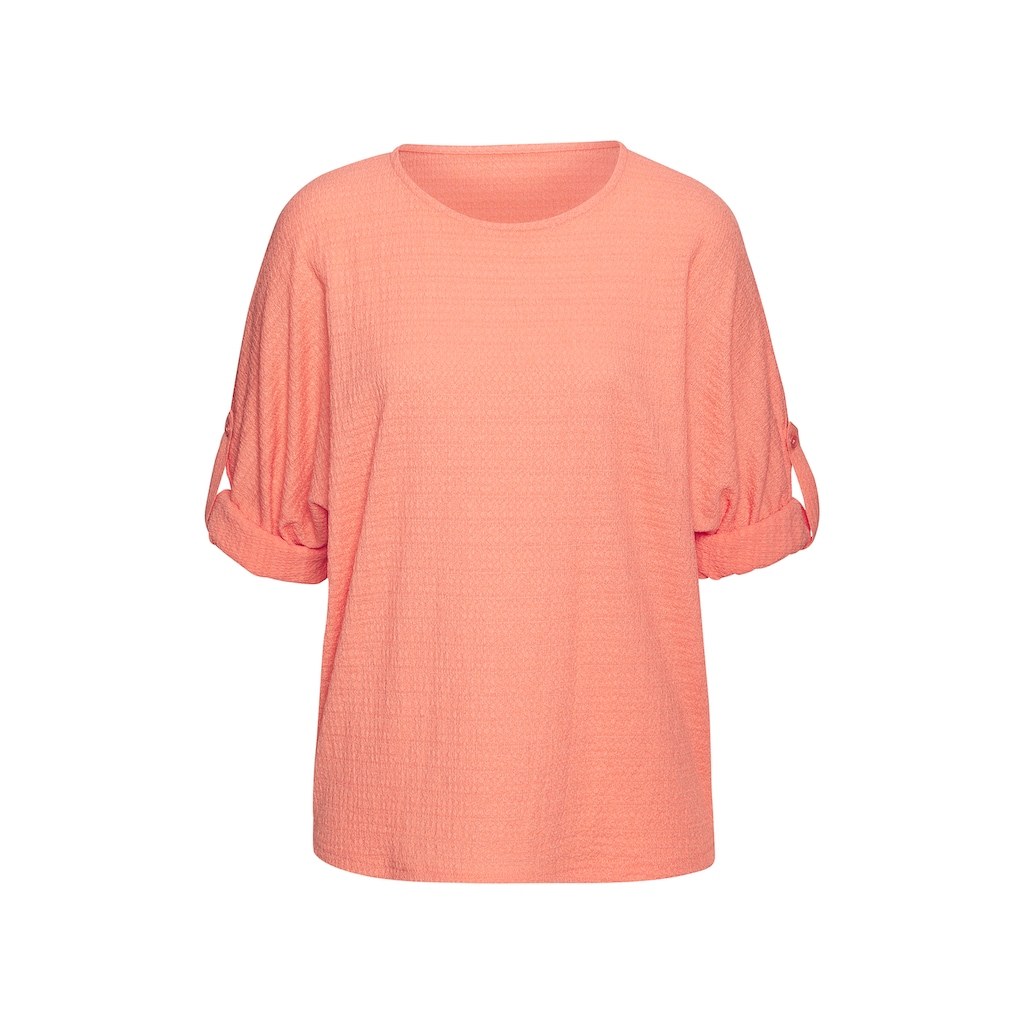 Vivance 2-in-1-Shirt »zum Krempeln«, aus bügelfreier Crêpe-Qualität