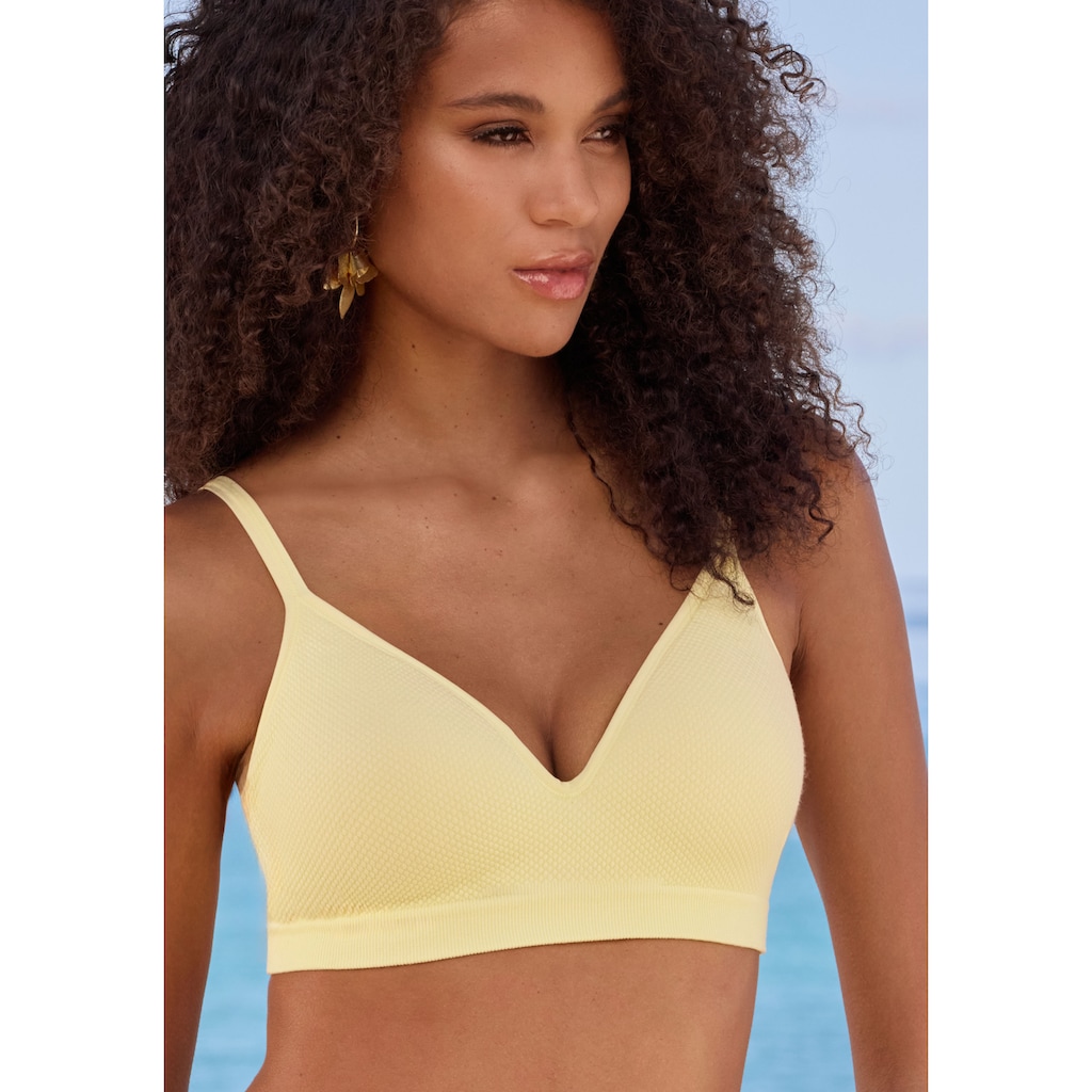 LASCANA Push-up-BH »COMFY BRA«, ohne Bügel aus weicher Baumwollqualität, Basic Dessous