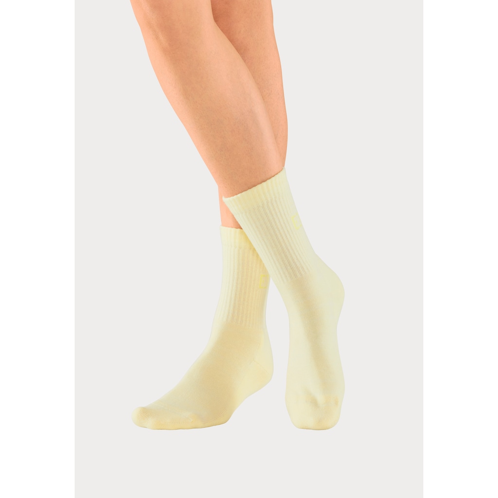 Elbsand Socken, (Packung, 3 Paar), mit Frottee und eingestricktem Markenlogo
