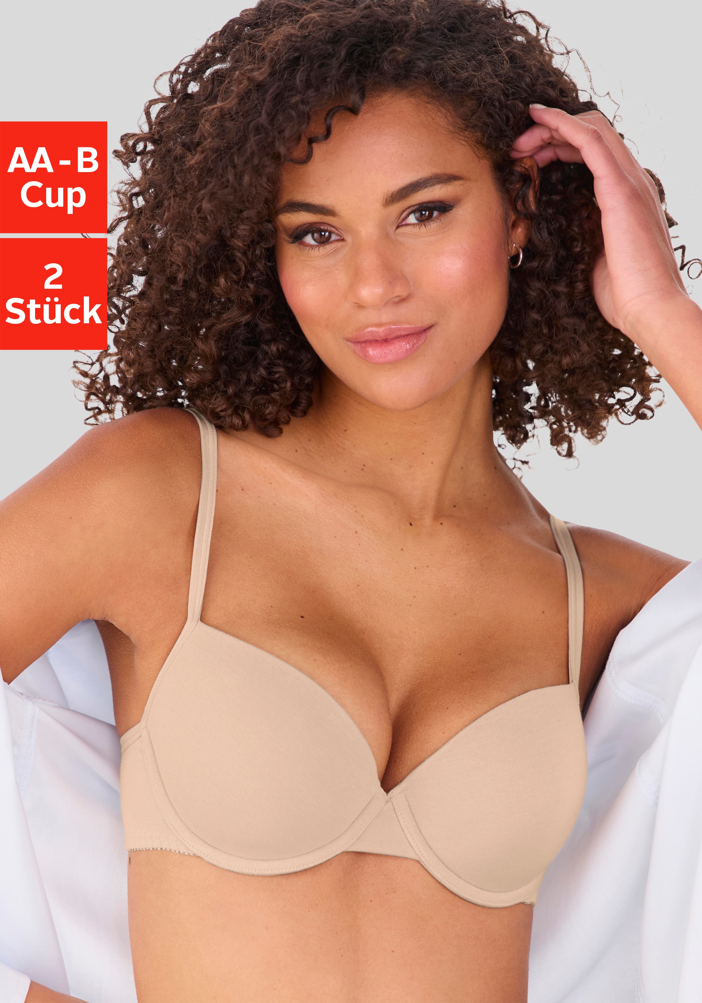petite fleur Push-up-BH Packung, 2 Stück, mit Bügel, mit herausnehmbaren Kissen