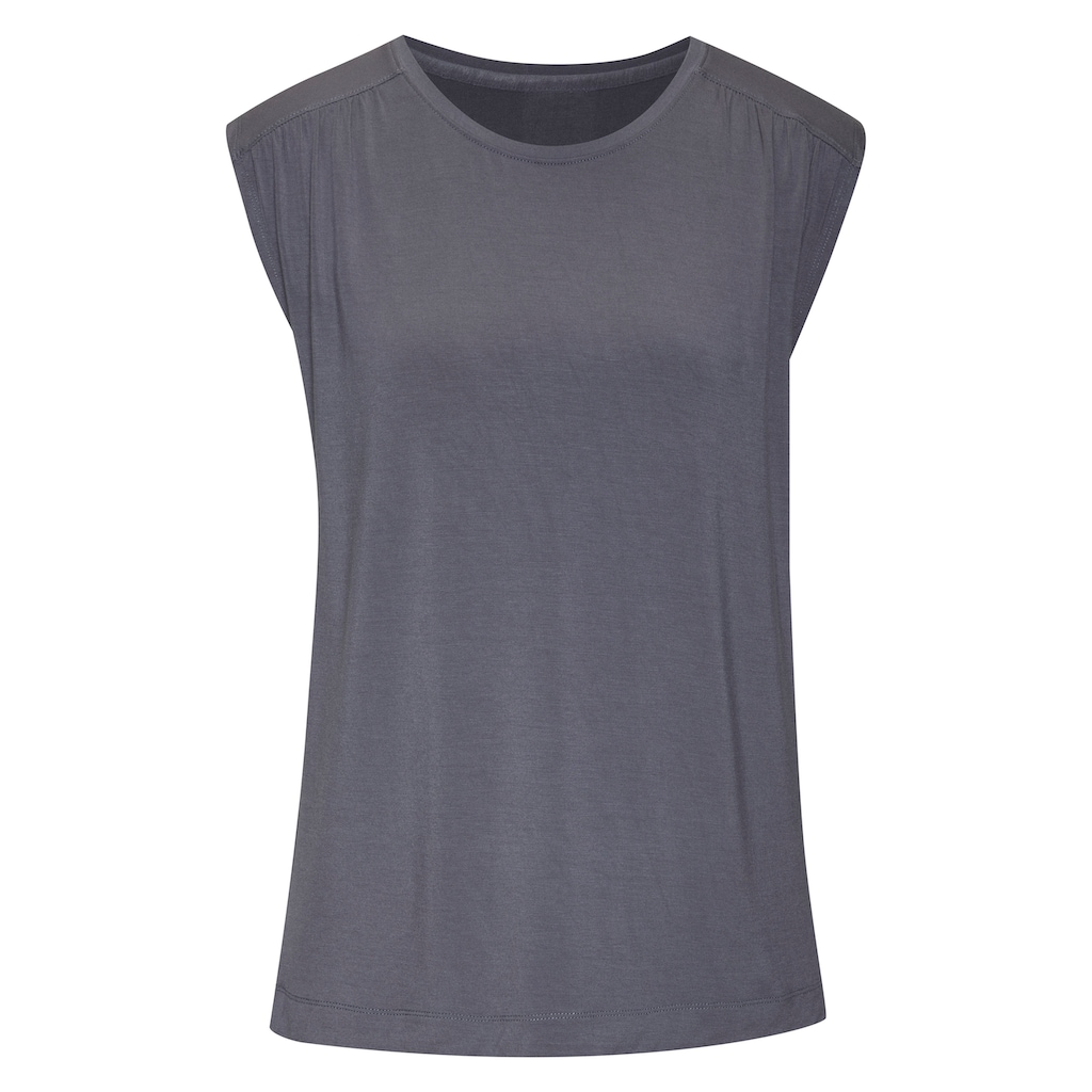 LASCANA Shirttop »mit Schulterraffung«, aus weichem Viskose-Stretch